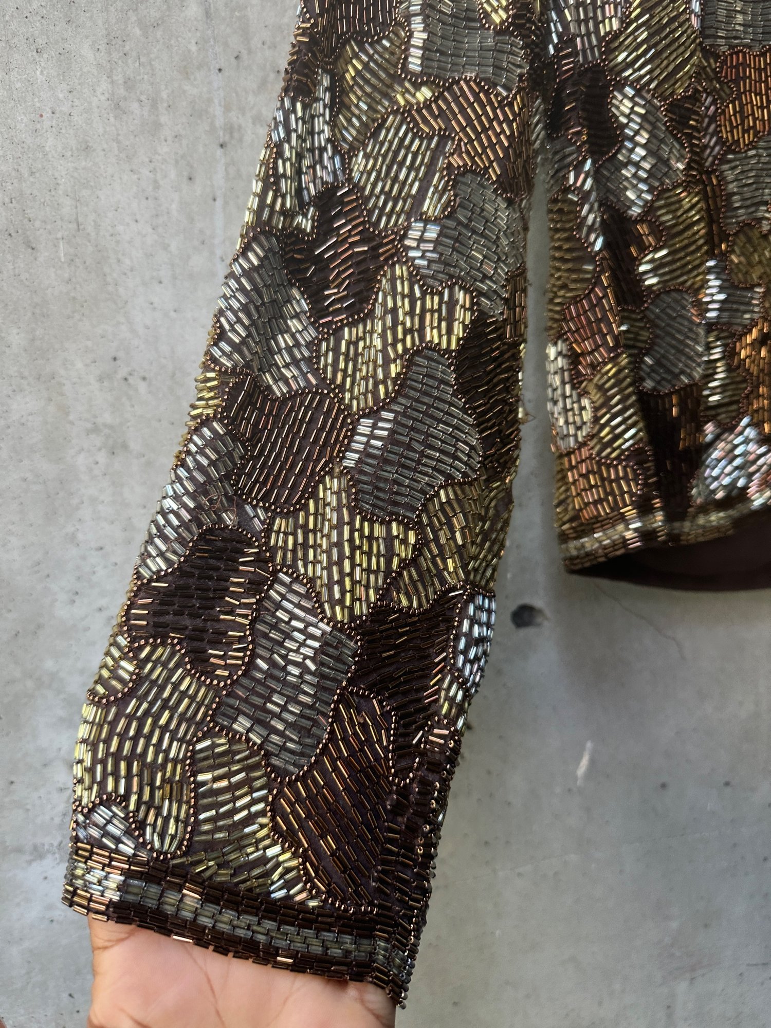 1980s Victoria Royal Ltd. Sequin Beaded Evening Jacket, image 3