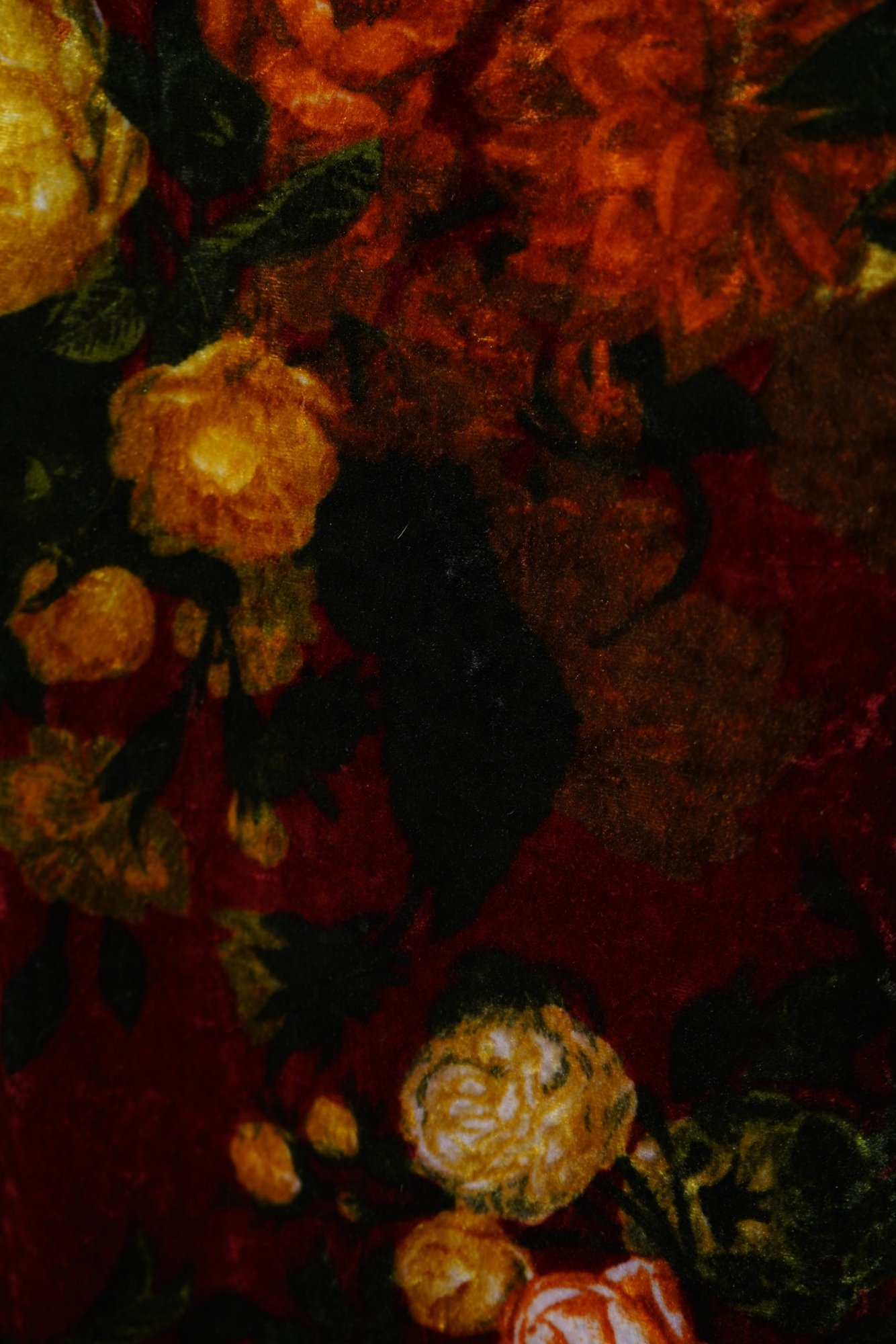 1970s Amazone velvet floral long sleeve bodysuit, image 5