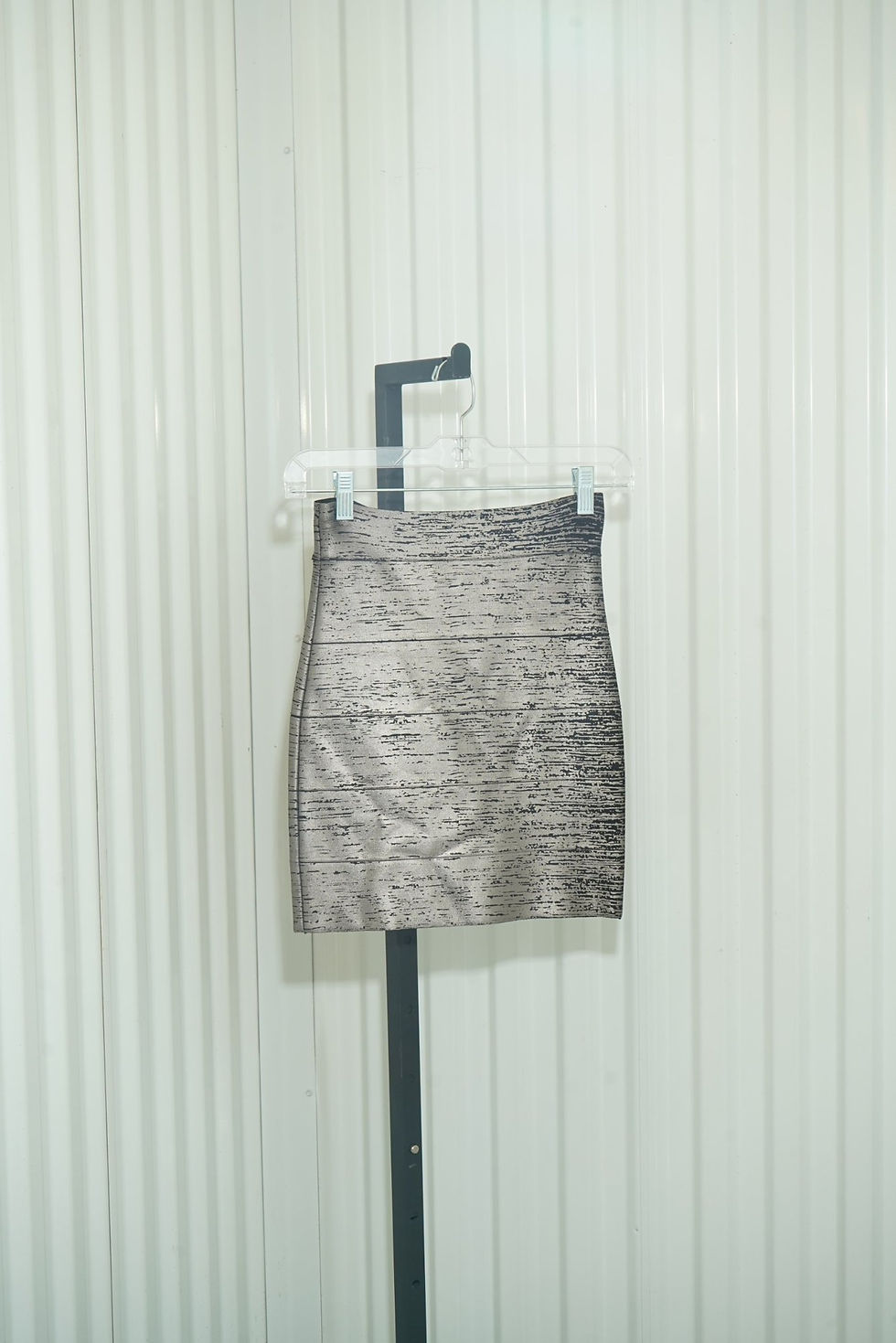 Thumbnail: 2000s-2010s BCBC MAXAZRIA Metallic Bodycon Mini Skirt