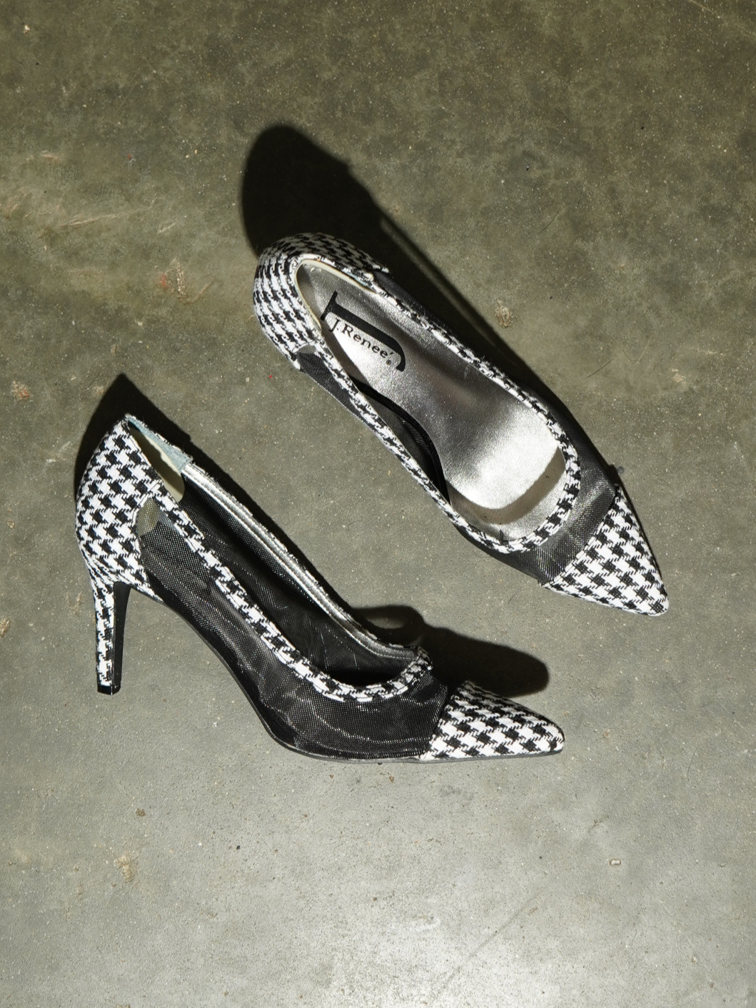 J. Renee Houndstooth Mesh Cap-Toe Stiletto Pump — image 3