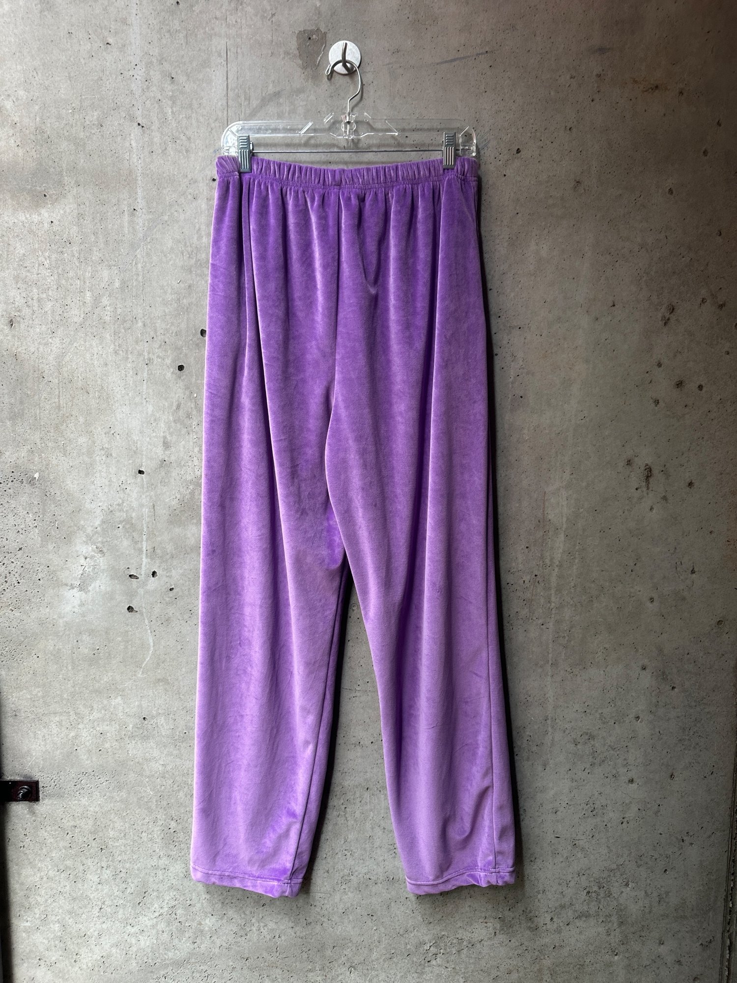 2000s Roaman's Purple Velour Sweatpants, image 3