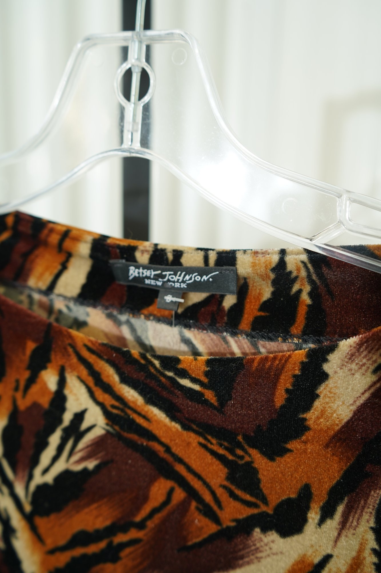 Betsey Johnson New York 2000s Betsey Johnson Brown Mulit Velvet Animal Print 3/…, image 5