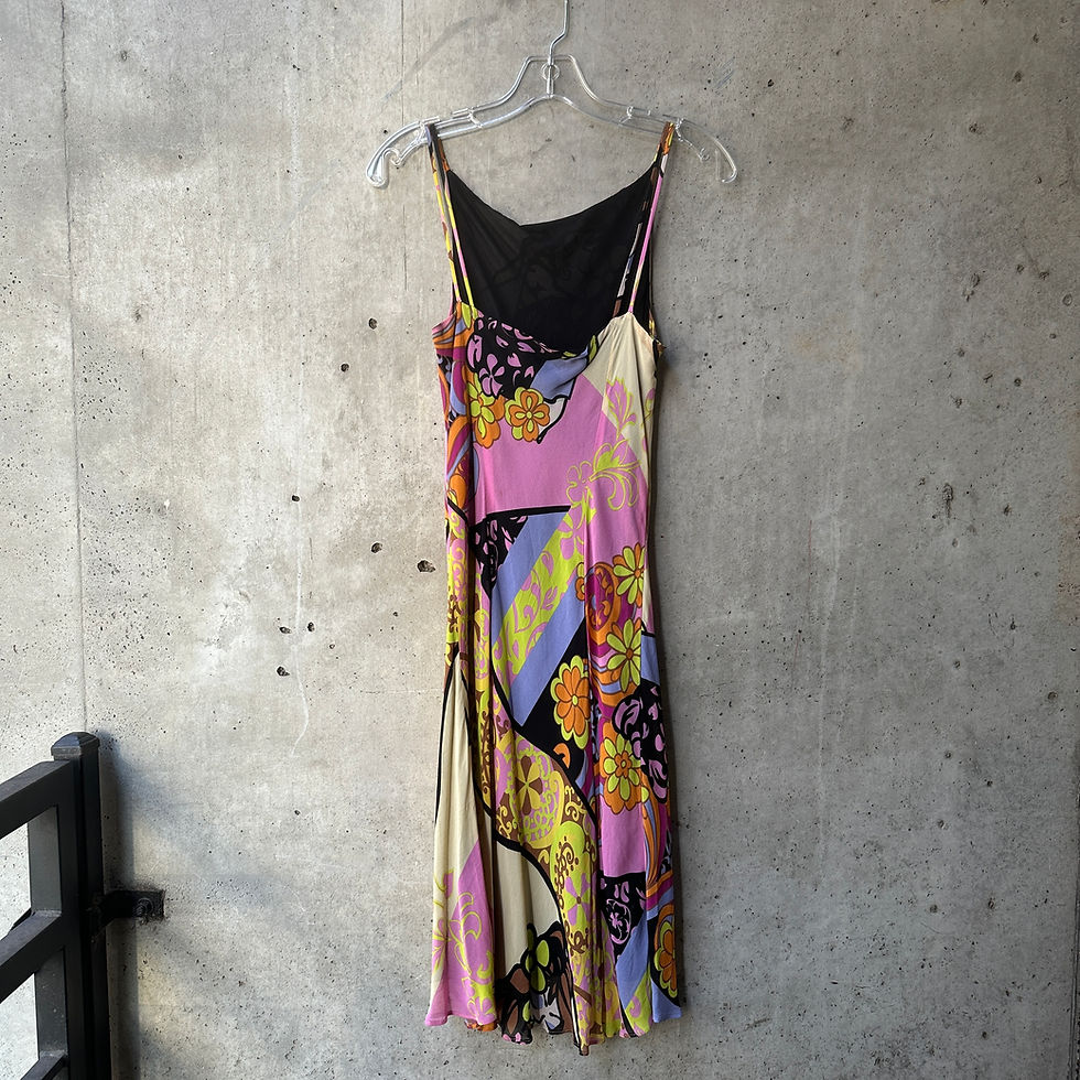 Thumbnail: Vintage Multicolor Mosaic Bohemian Midi Dress 