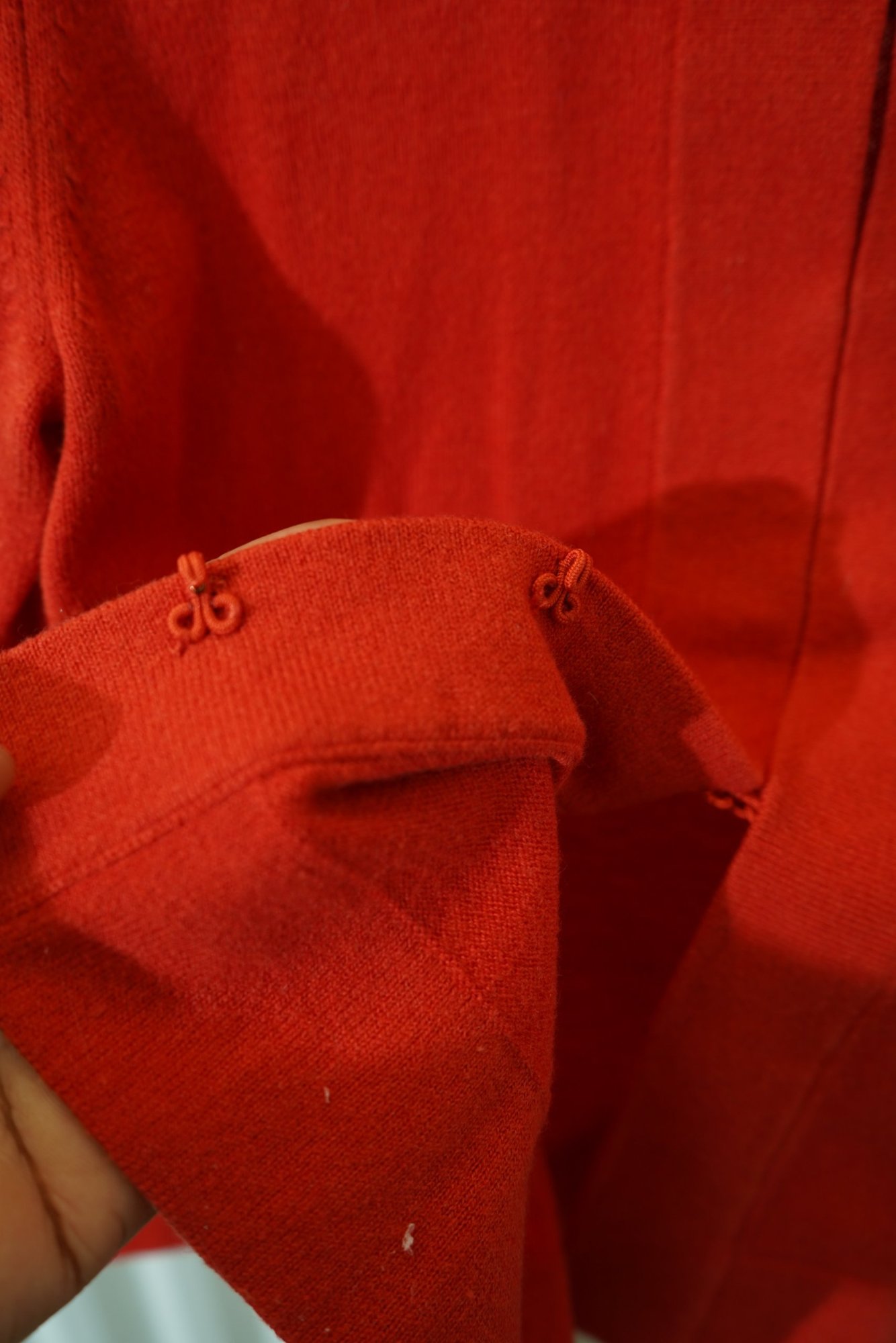 2000s-2010s Banana Republic Red Knit Cardigan Sweater, image 6