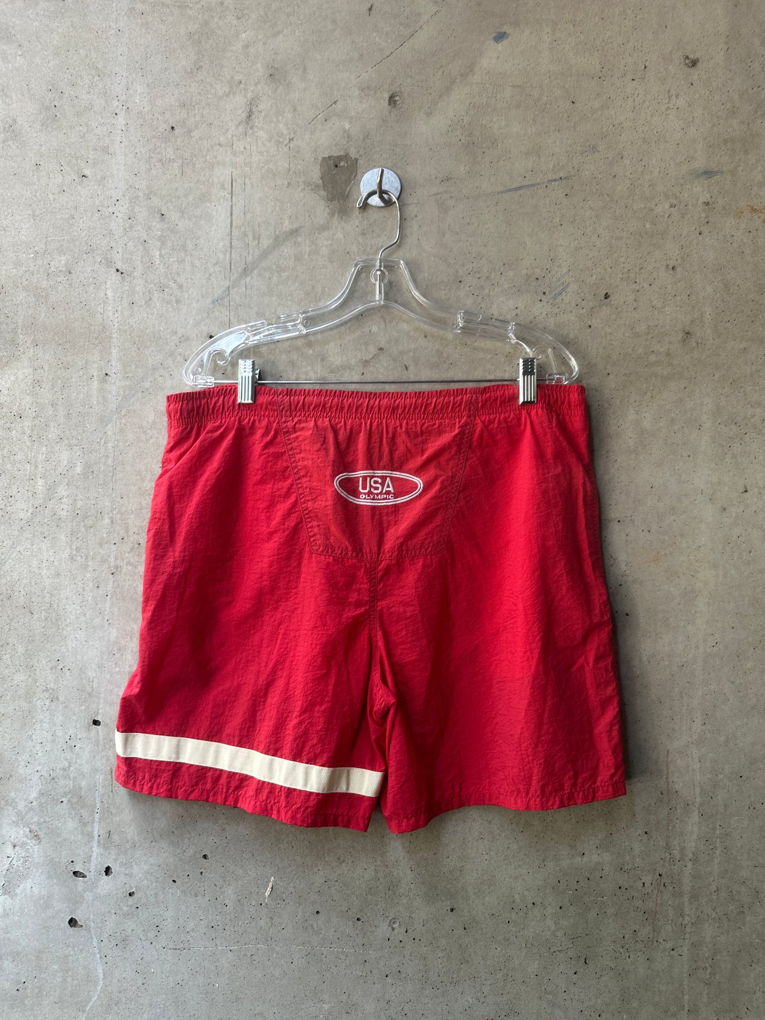 1990s US Olympics Red Short Swim Shorts, image 3