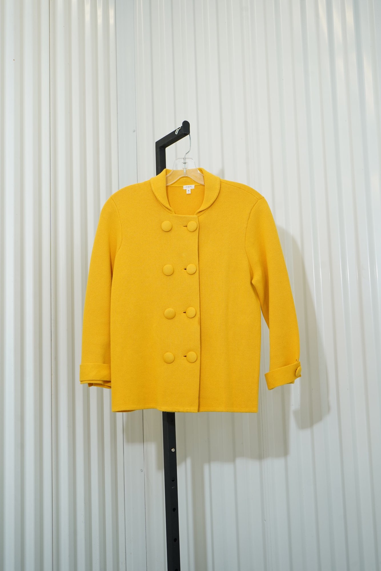 2010s-2020s J. Crew J.Crew yellow cotton double-knit jacket, image 2