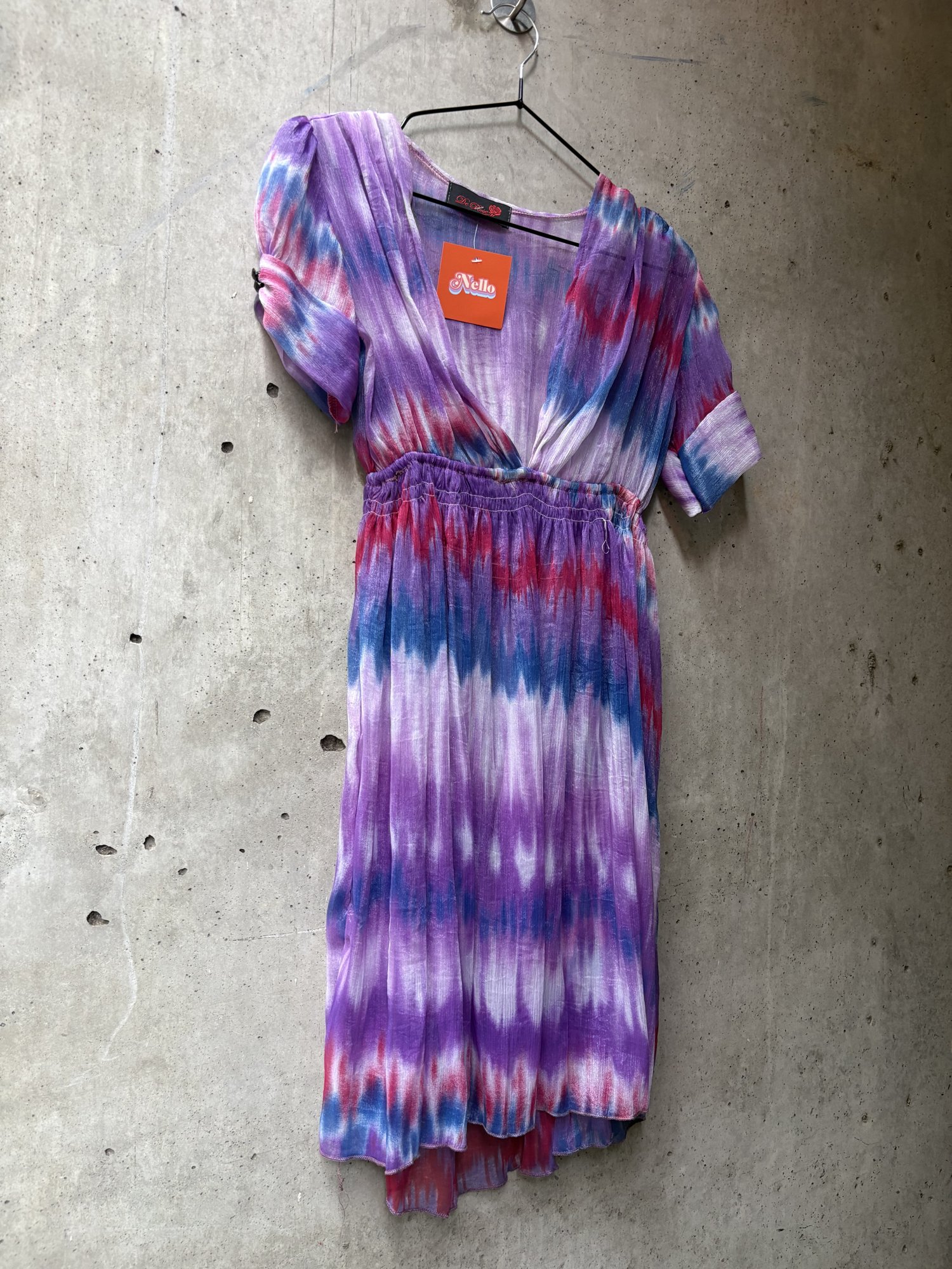 2000s De Rose Tie-Dye Wrap Dress, image 2