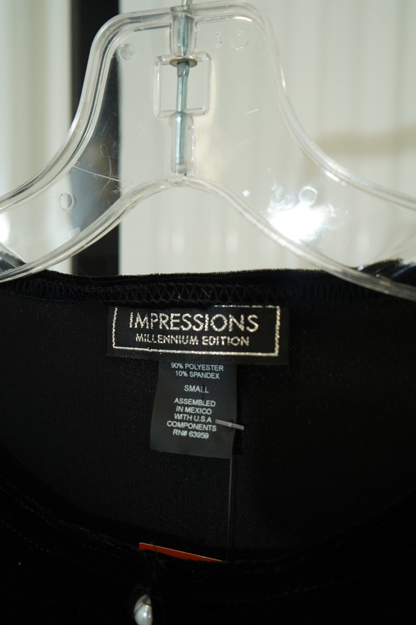 1999-2001 IMPRESSIONS Millenium Edition Black velvet Pearl Button/Studded Cardi…, image 3