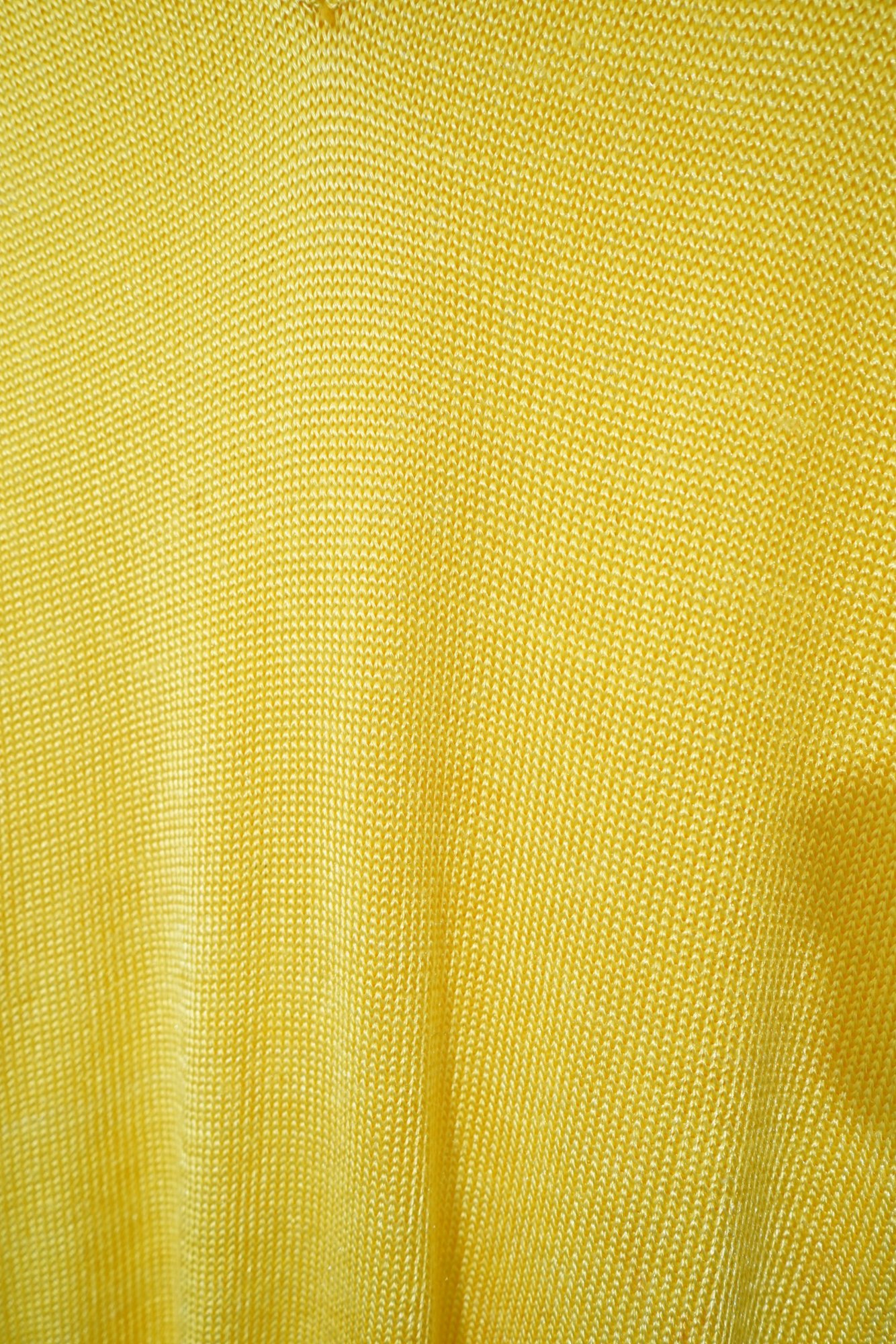 80s Pasta Marigold Yellow V-Neck Open Knit Sweater, image 5