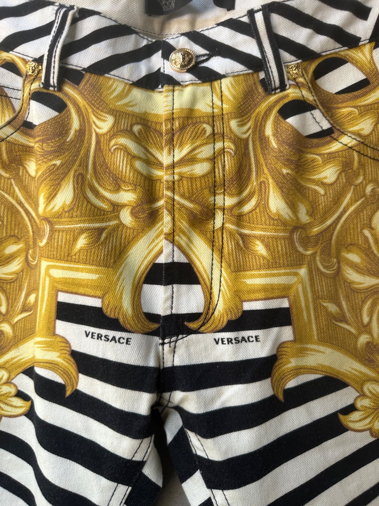 2010s-2020s Striped Versace Pants, image 2