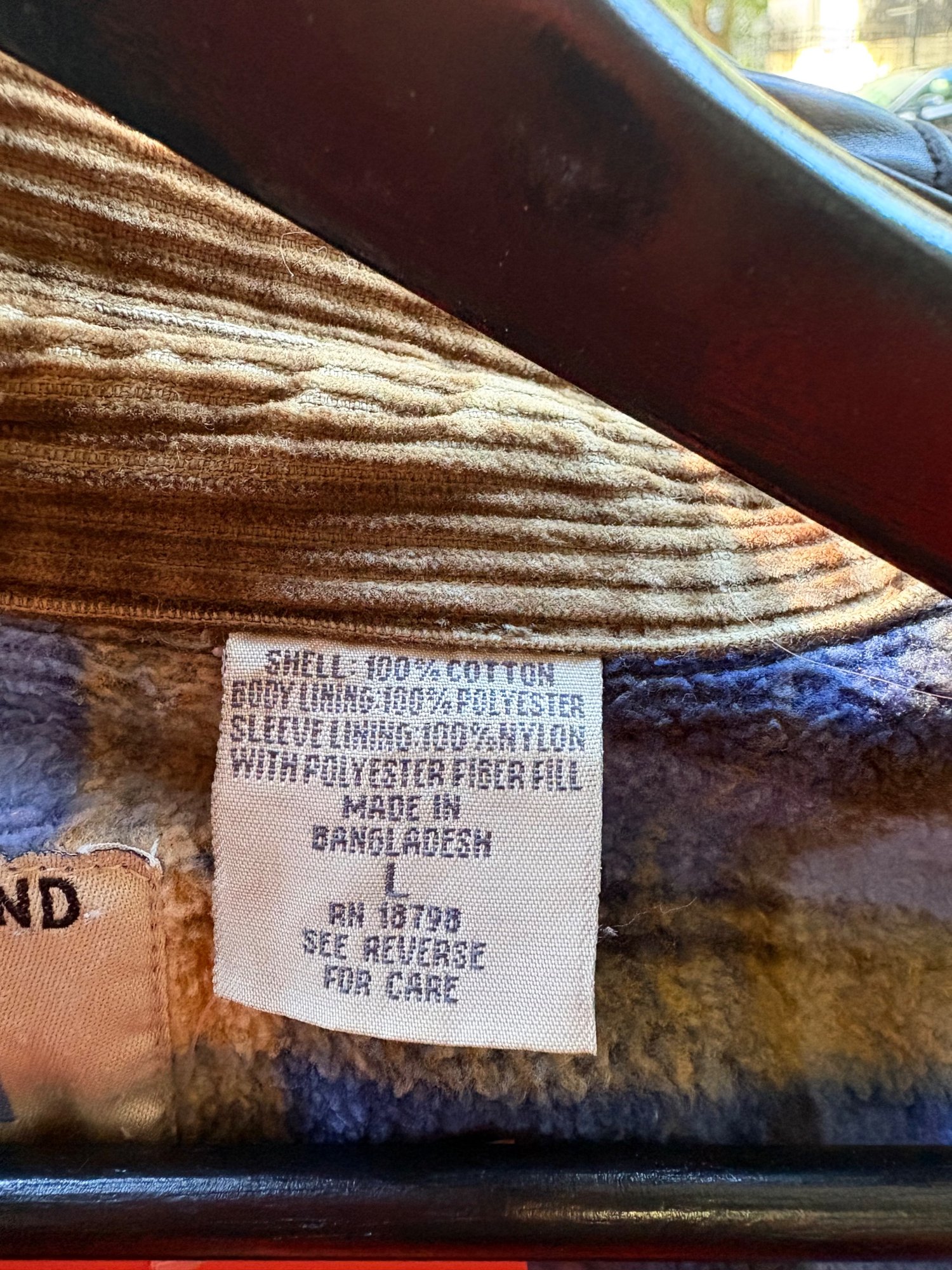 World island 1990s Copper Brown Corduroy (insulated), image 4