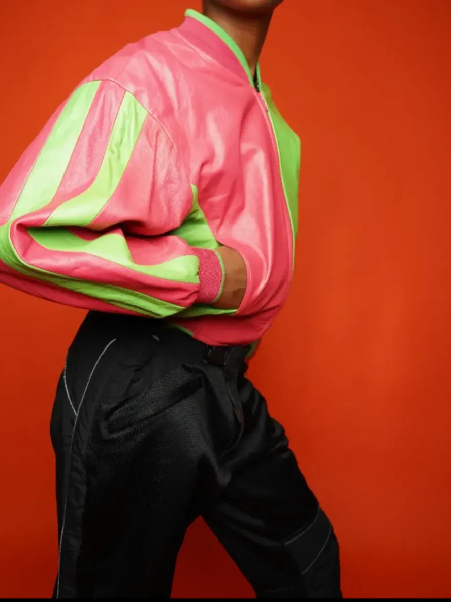 Cache Pink & Green Varsity Jacket, image 6