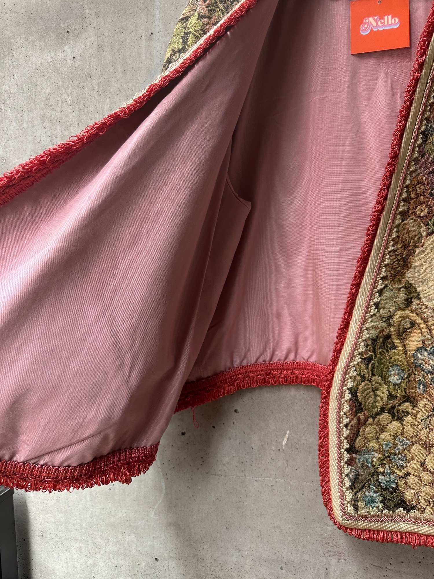 Fringe Trim Jacket with Embroidered Label, image 4