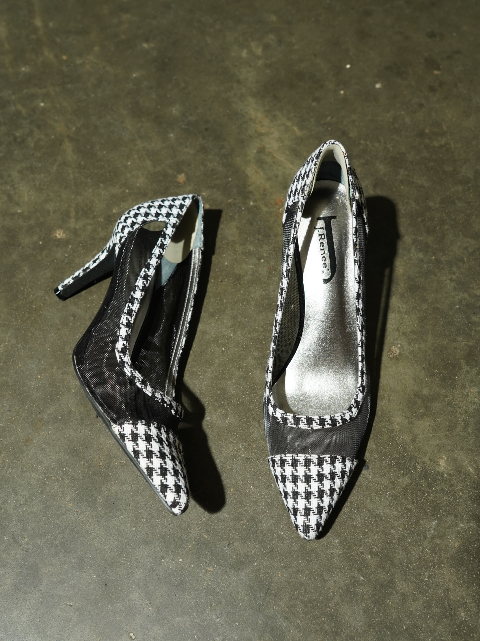 J. Renee Houndstooth Mesh Cap-Toe Stiletto Pump — image 2