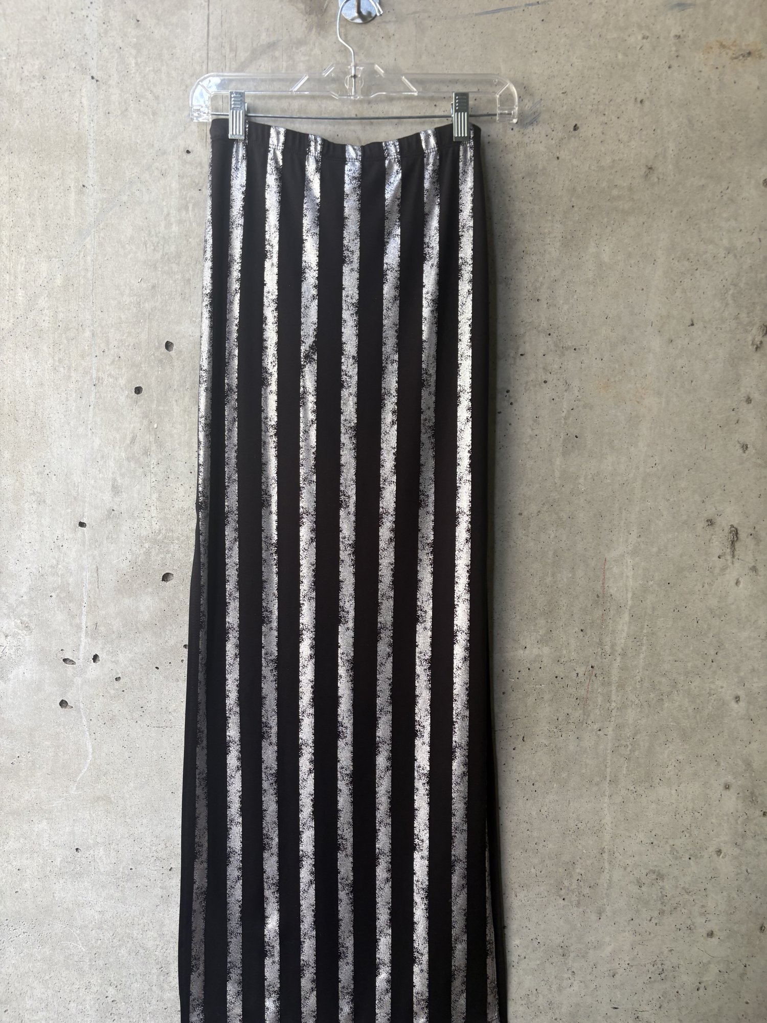 Y2K / early 2000s Rue 21 Metallic Striped Maxi Skirt, image 4