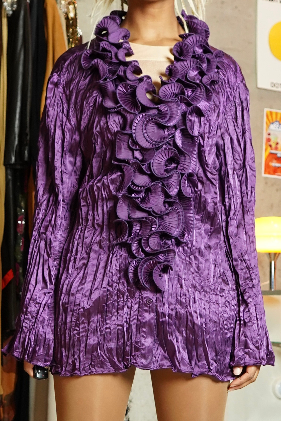 Ashley Stewart Purple Ruffle Top — image 2