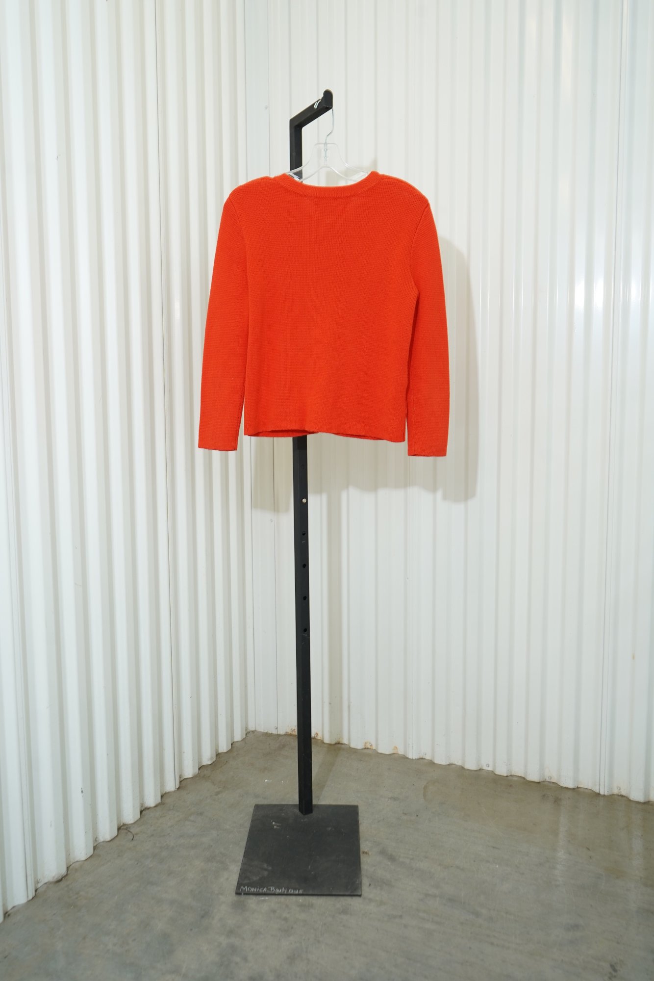 2000s-2010s LOFT orange full-zip cotton knit cardigan jacket, image 7