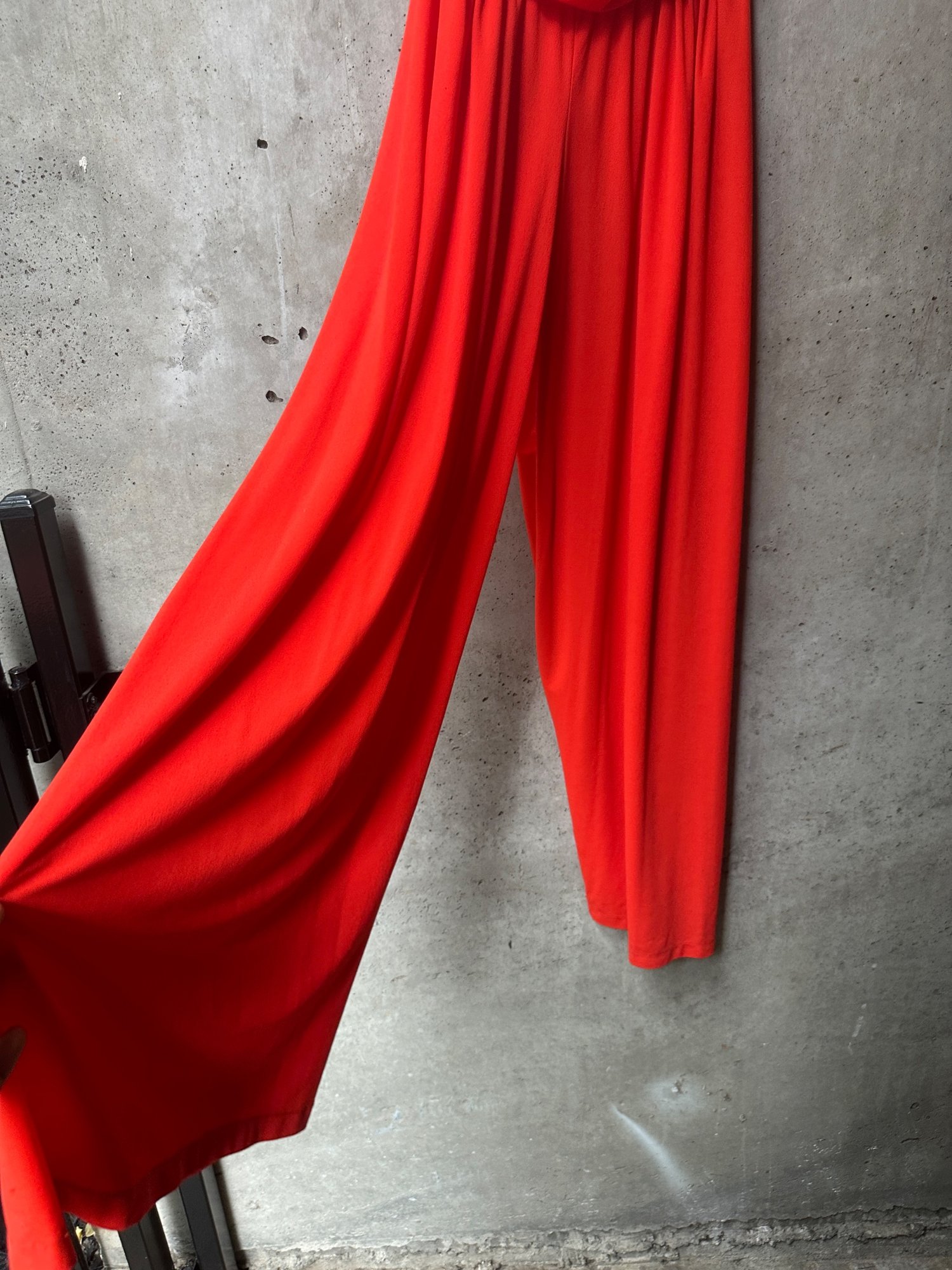 1970s-1980s Gottex Red Strapless Ruched Maxi Dress, image 3