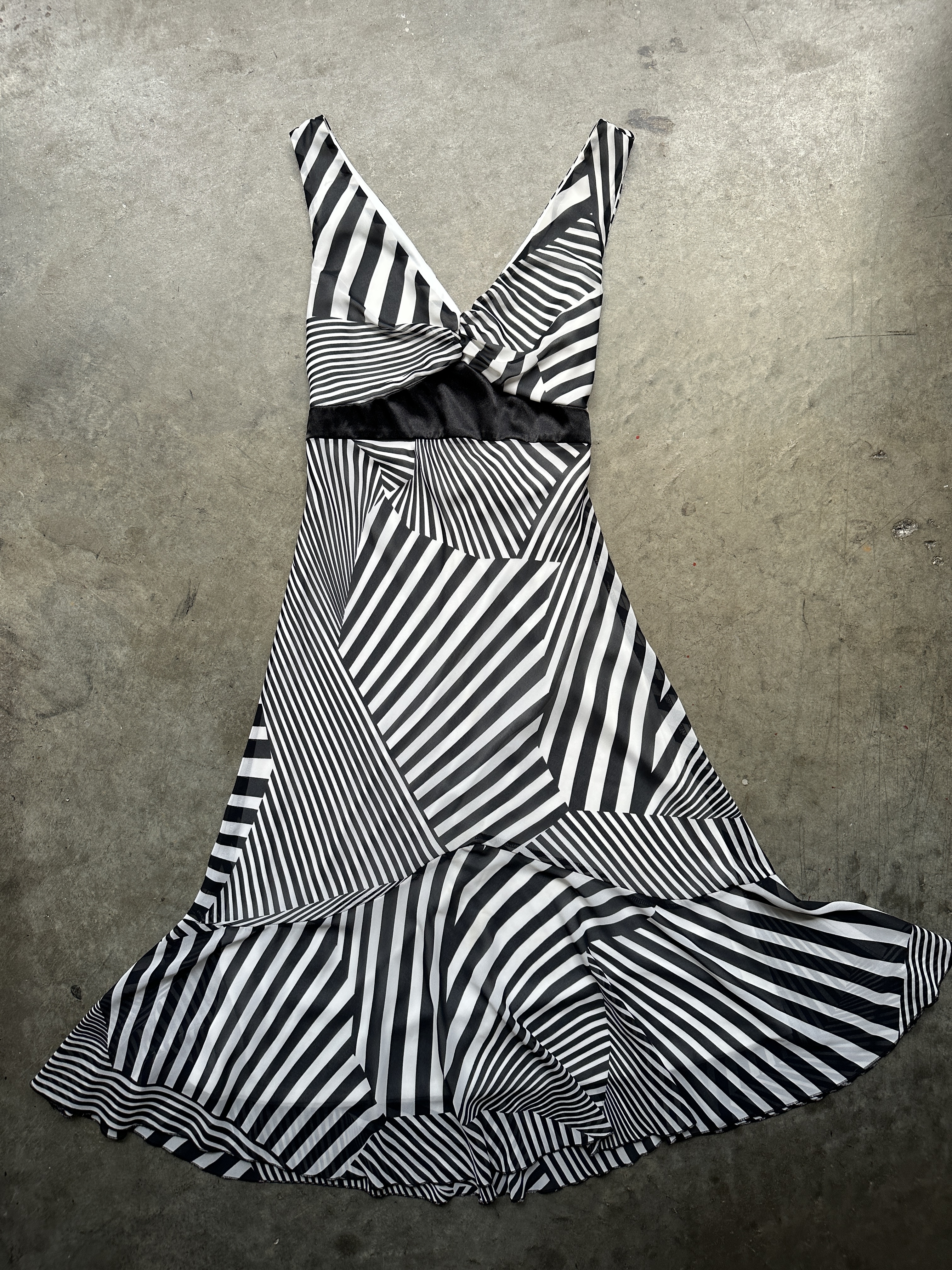 Teeze Me Black & White Striped Dress, image 4