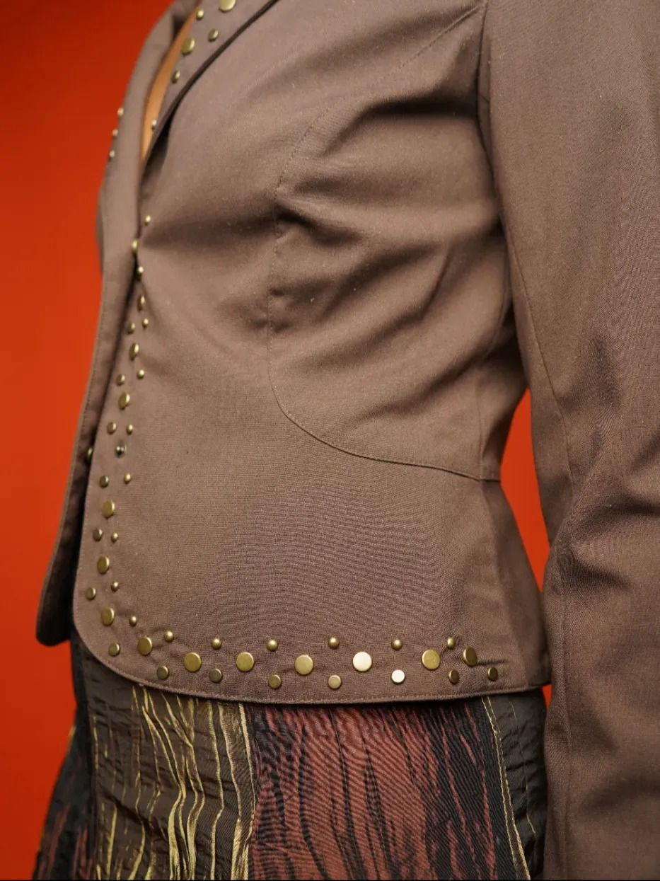 Thumbnail: Metro 7 Brown Metal Accented Blazer