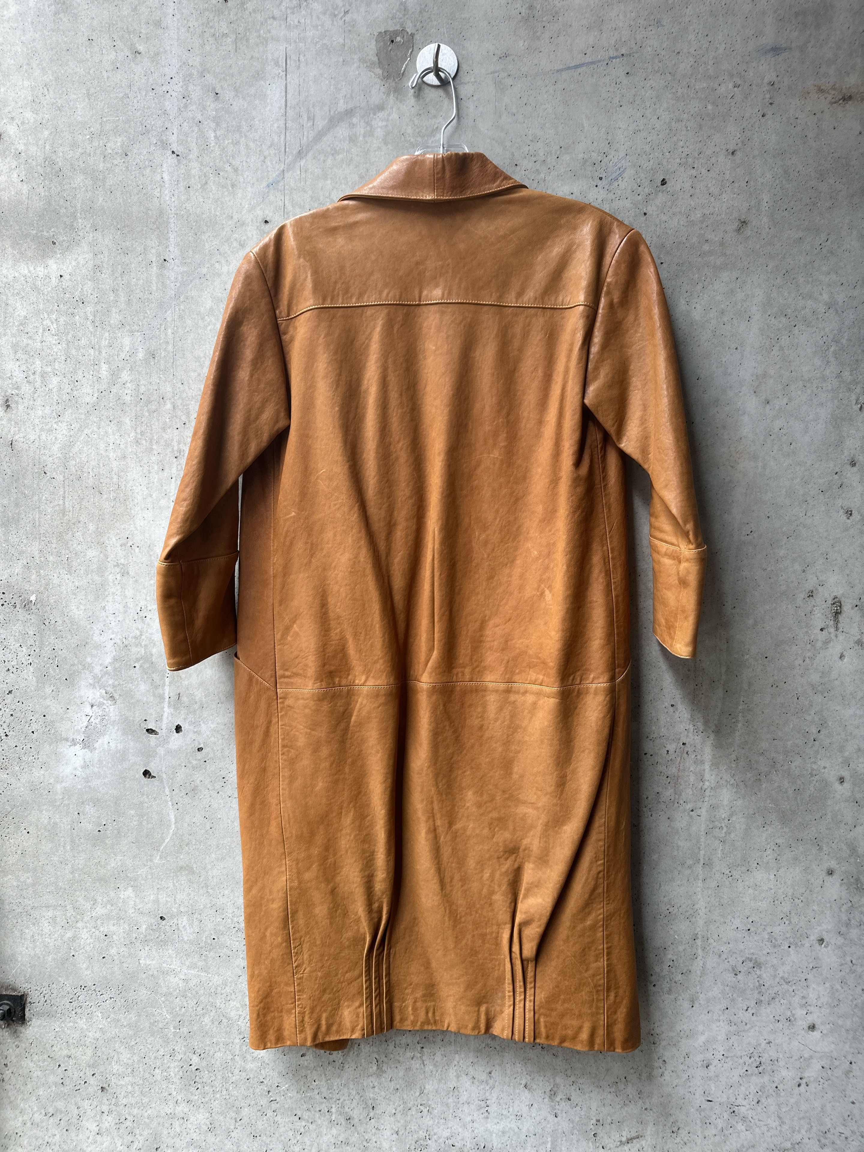 Jenni Kayne Tan Leather Coat with Cinched Hem — image 2