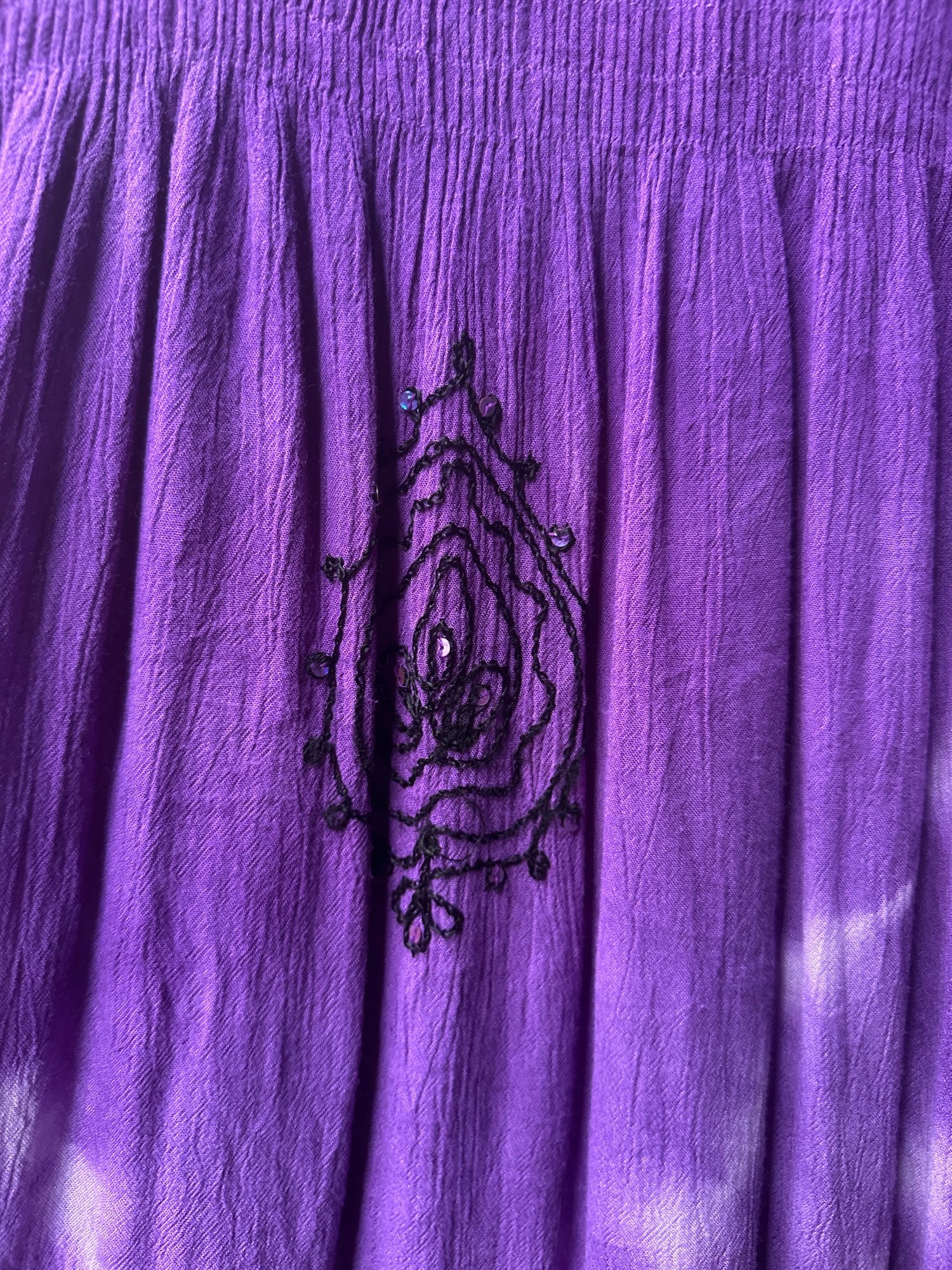 1990s-2000s India Boutique Purple Tie-Dye Sleeveless Dress, image 3