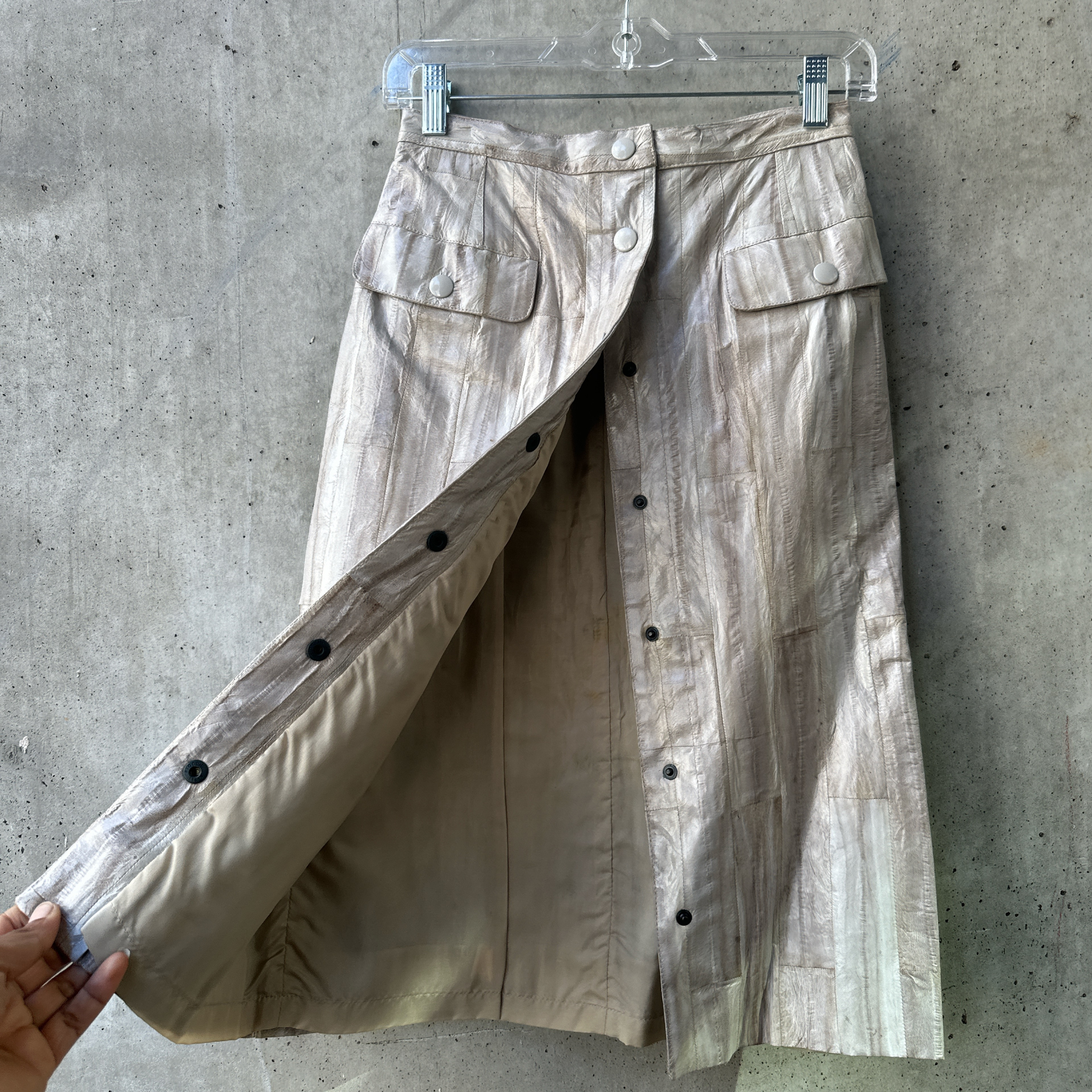 1980’s Krizia/HATTIE EEL SKIN leather Pencil Skirt  — image 4