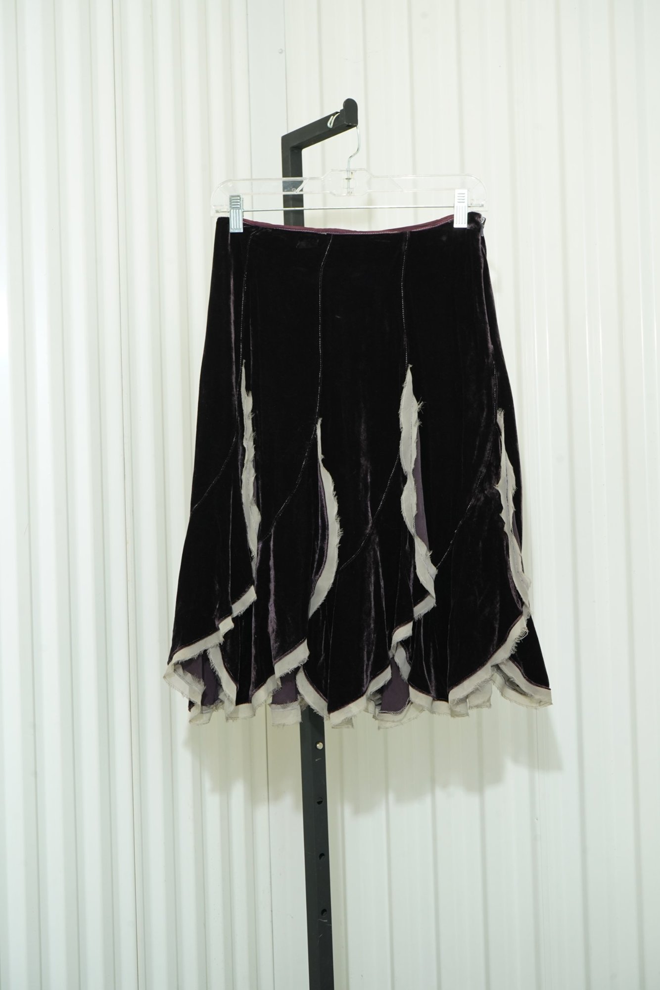 2000s-2010s odille Purple Velvet Flared Skirt, image 2
