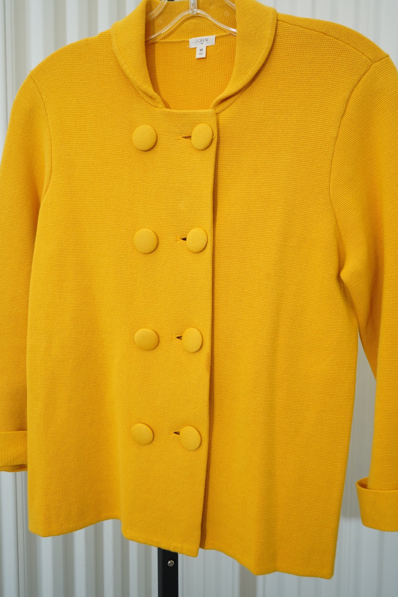 2010s-2020s J. Crew J.Crew yellow cotton double-knit jacket, image 3