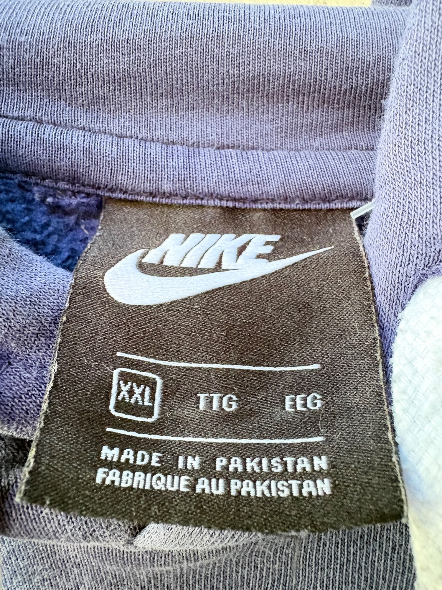 Y2K / early 2000s Prussian Blue white/green Nike hoodie, image 4