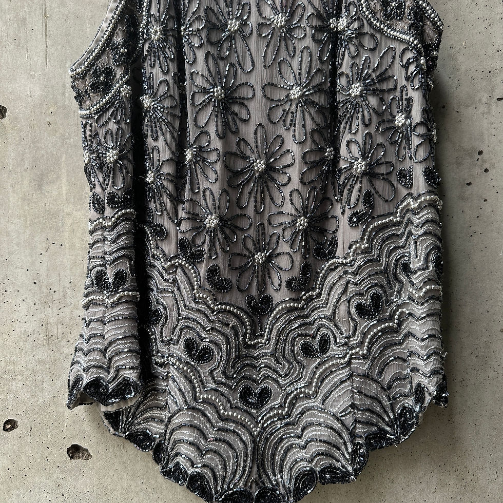 Thumbnail: Silk Beaded Evening Tank Top 