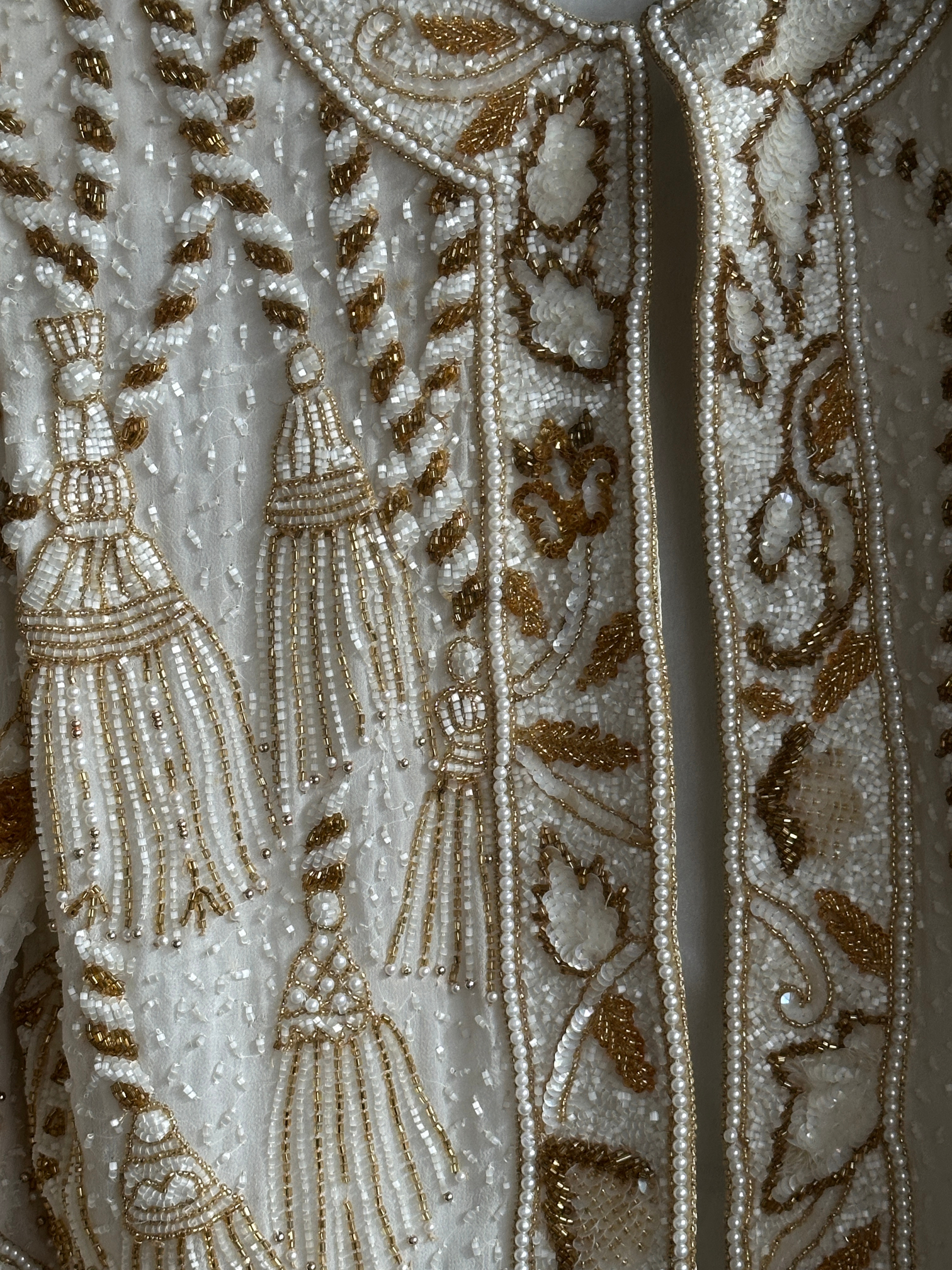 Niteline by Della Roufogali cream and gold beaded blazer — image 4