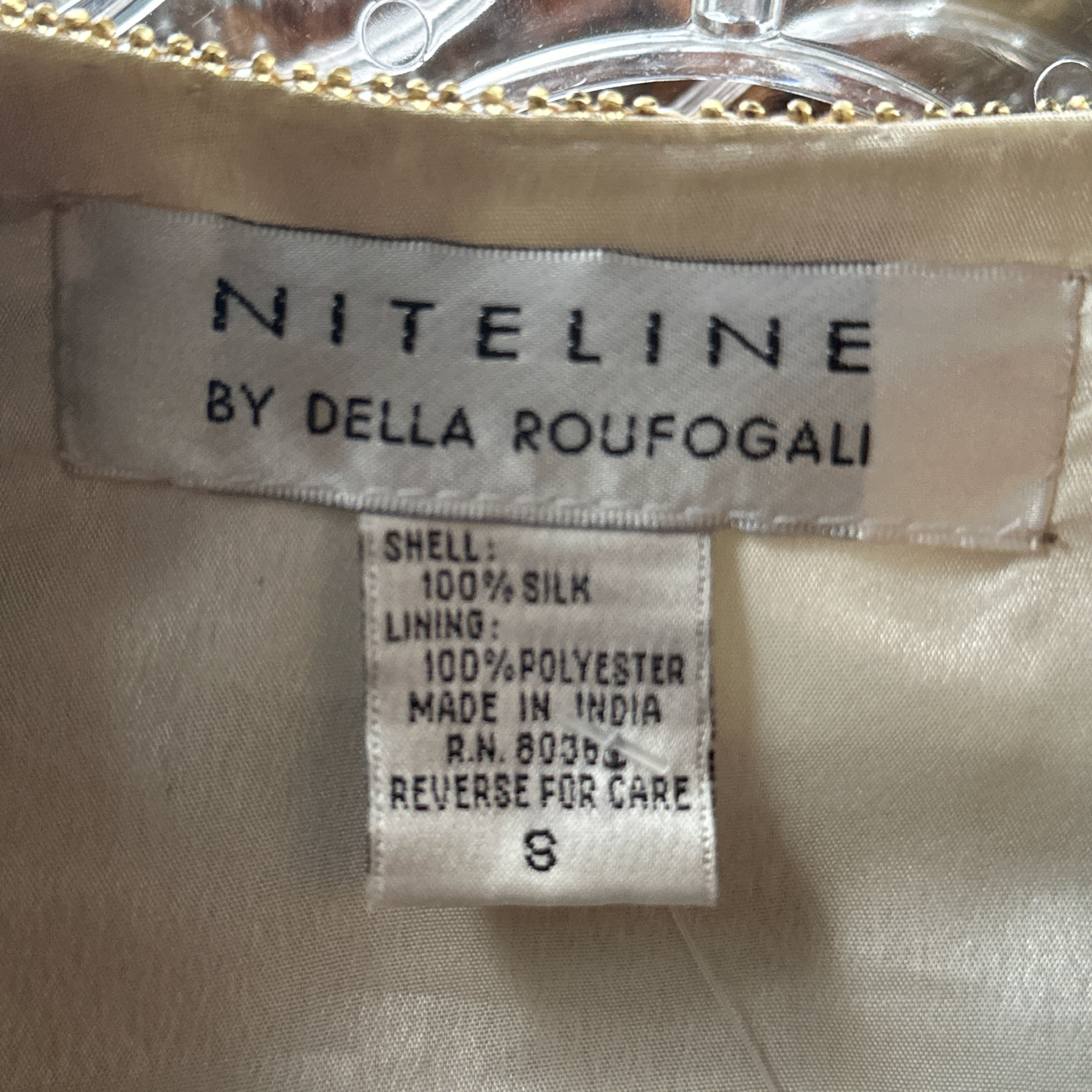 Niteline by Della Roufogali cream and gold beaded blazer — image 8
