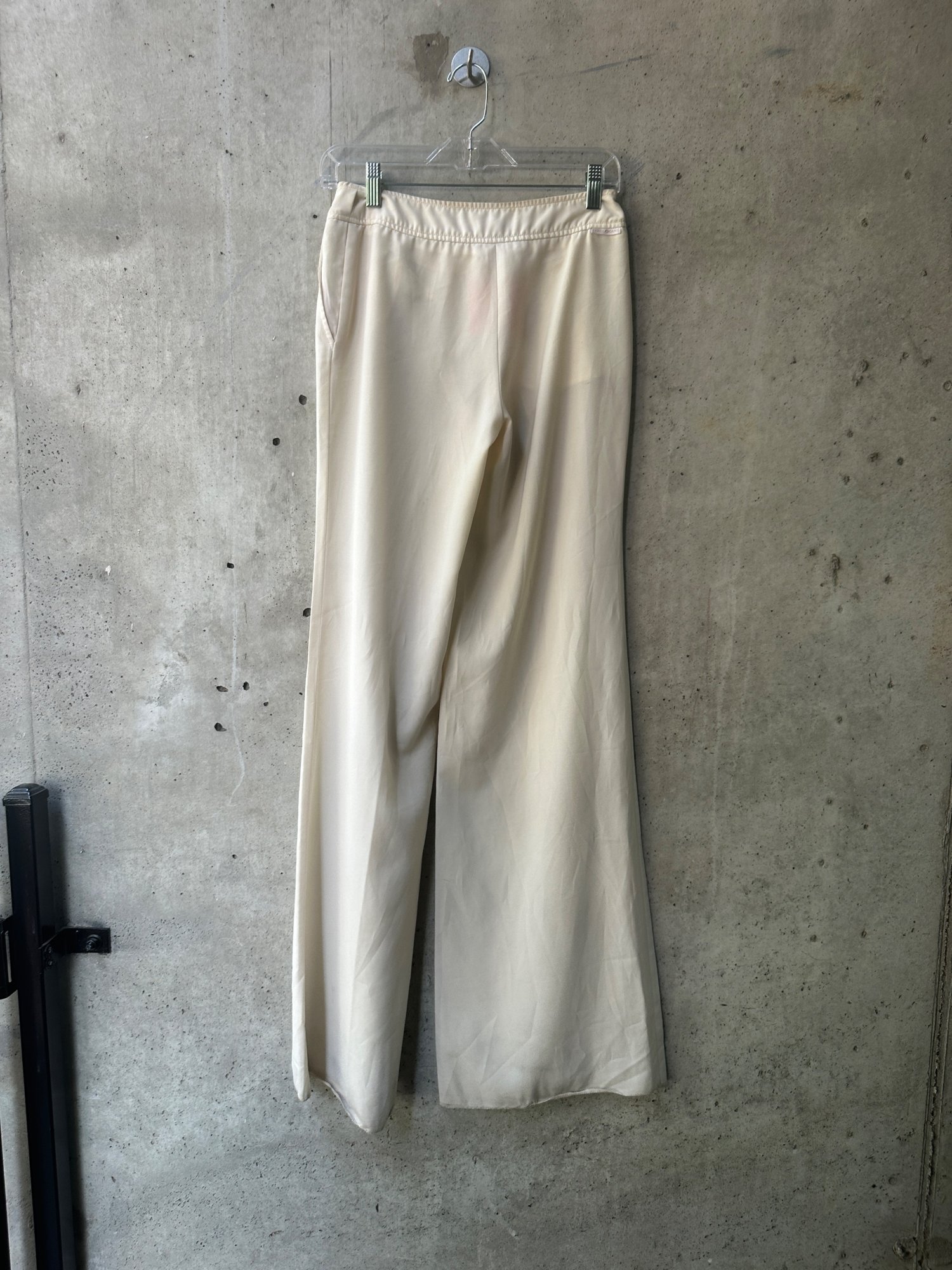 1990s Gianfranco Ferre Jeans Wide Leg Cream Trousers, image 5