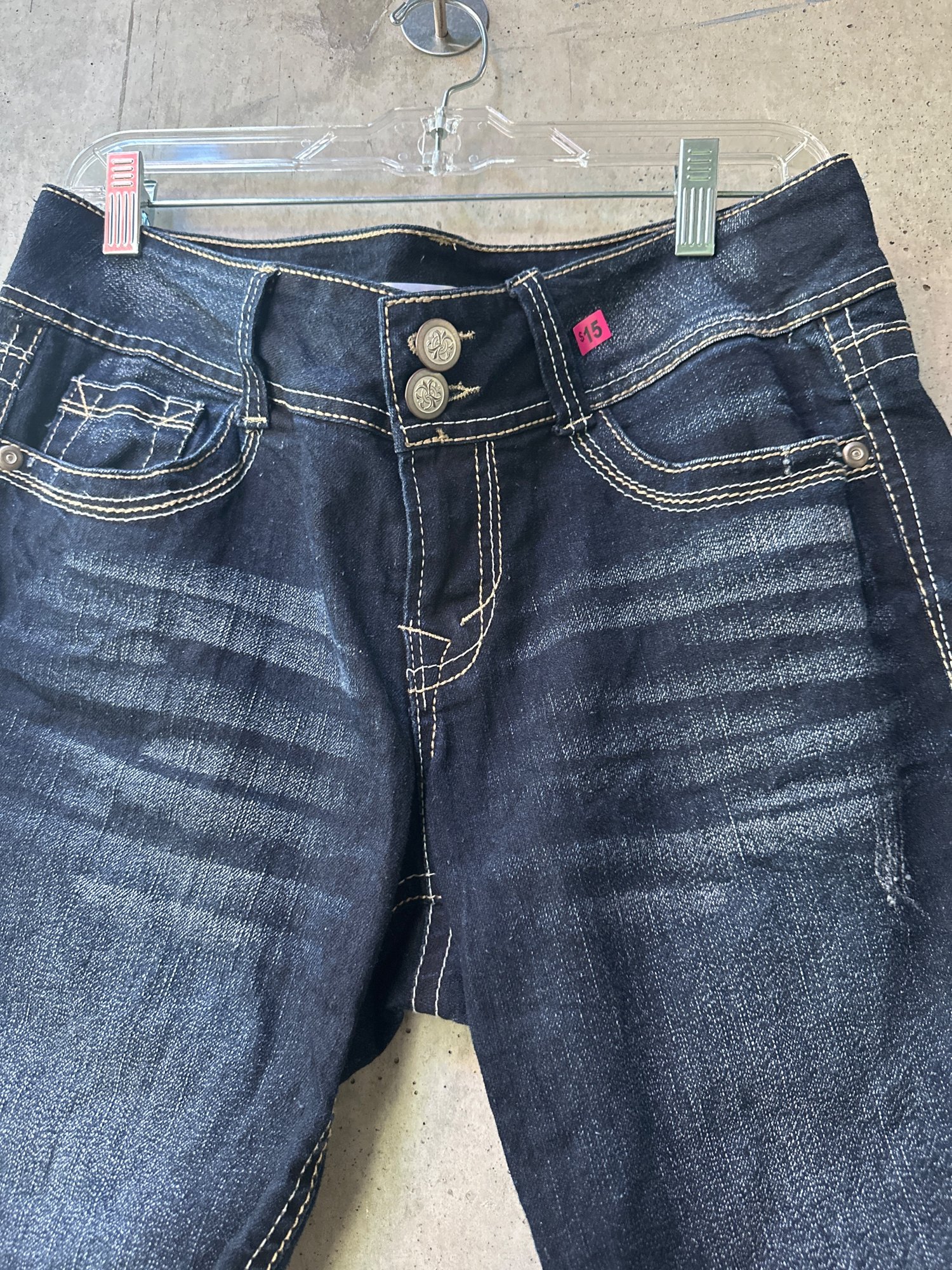 2010s No Boundaries Dark Wash Denim Bermuda Shorts, image 2