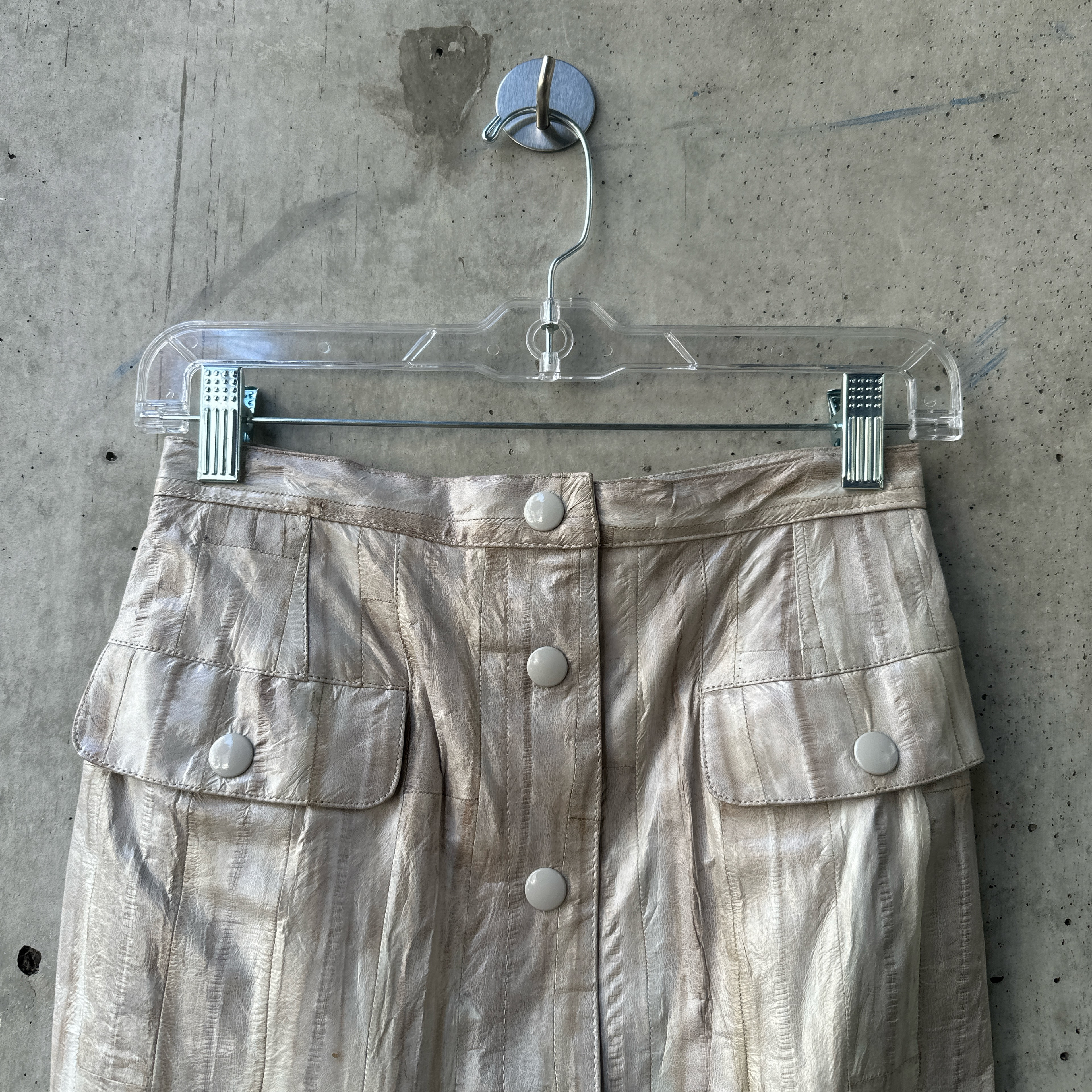 1980’s Krizia/HATTIE EEL SKIN leather Pencil Skirt  — image 3