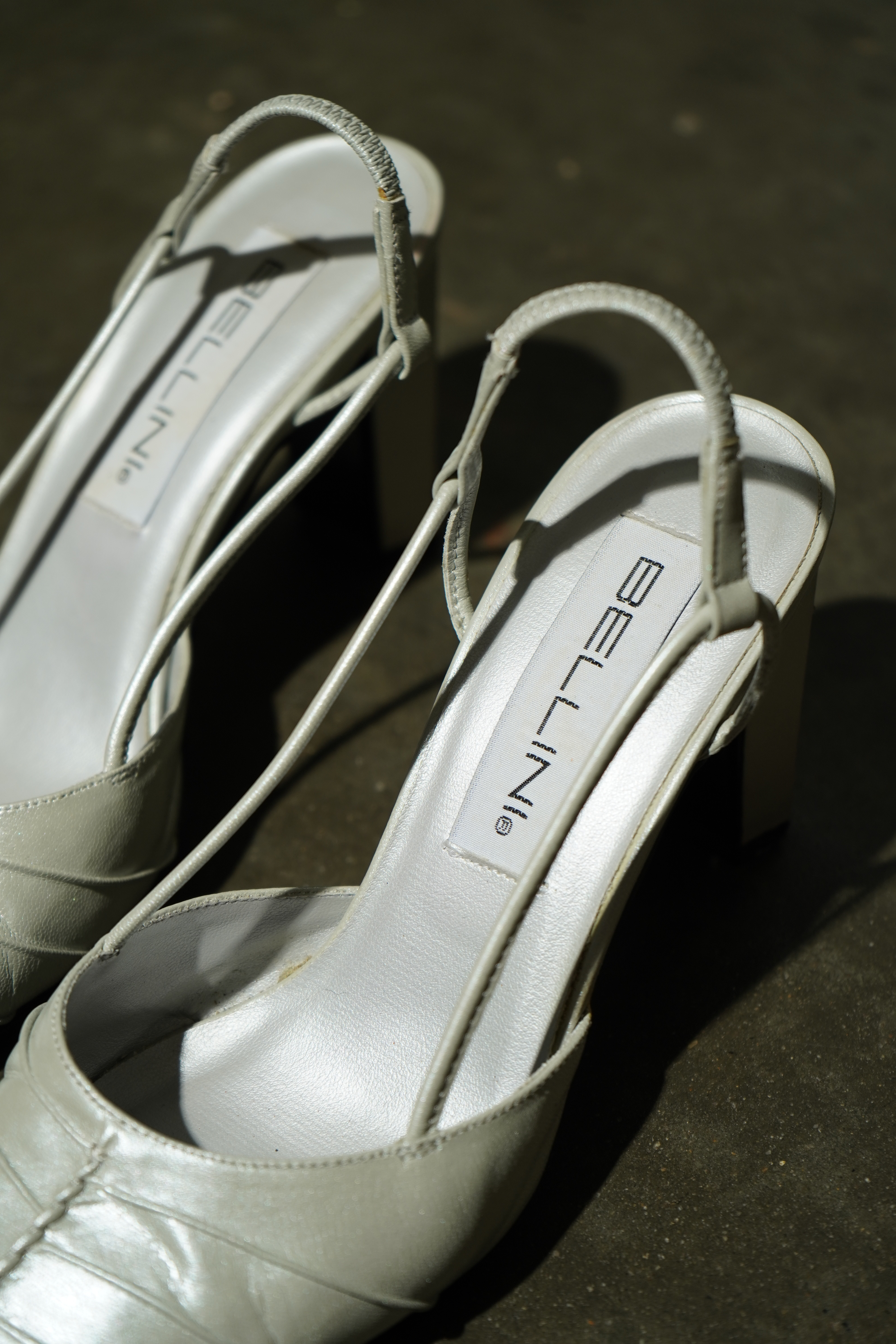 Bellini Silver Croc-Quilted Slingback Kitten Heel — image 3