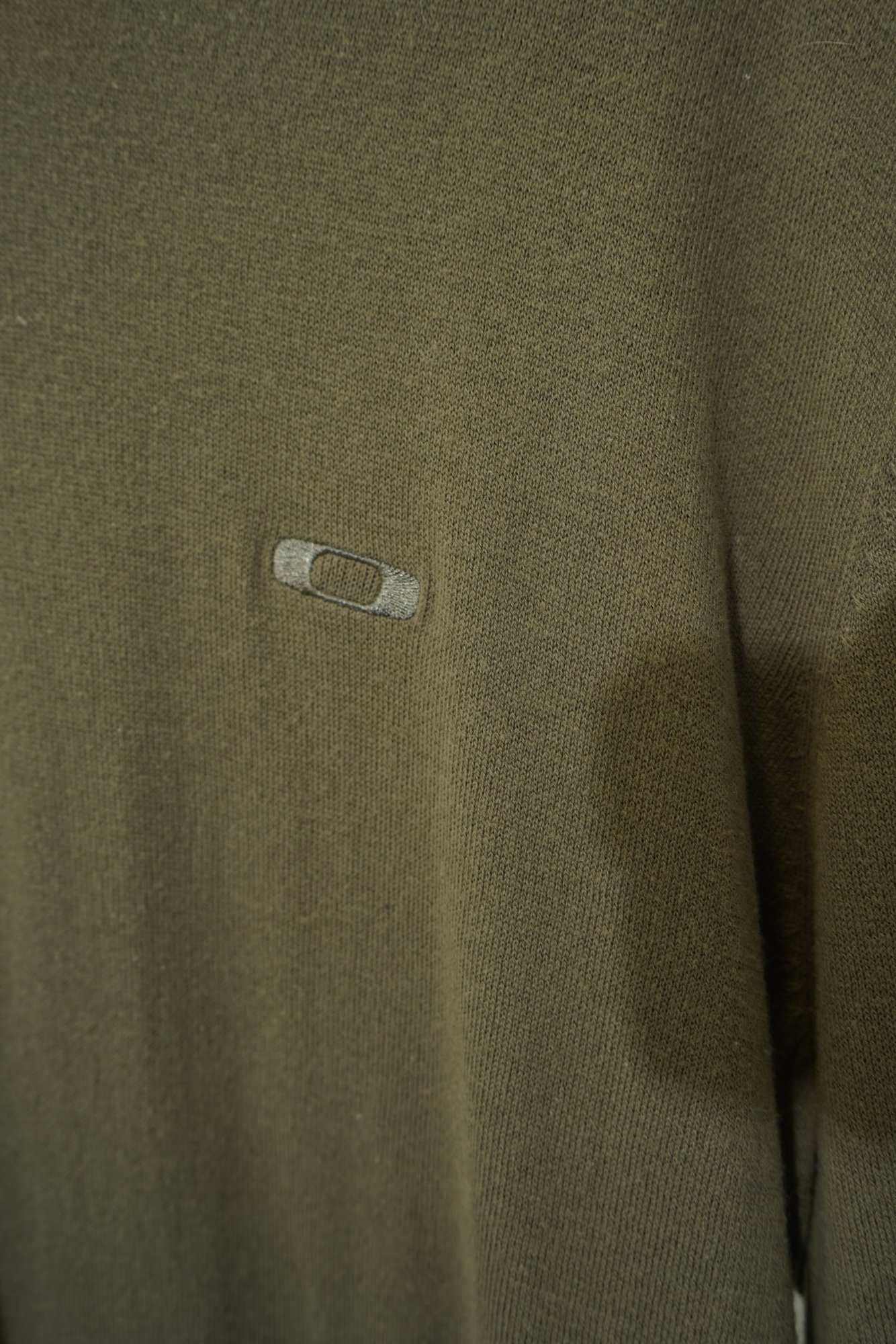 80s Oakley Sage Green V Neck 100% Cotton Long-Sleeve Sweater, image 4