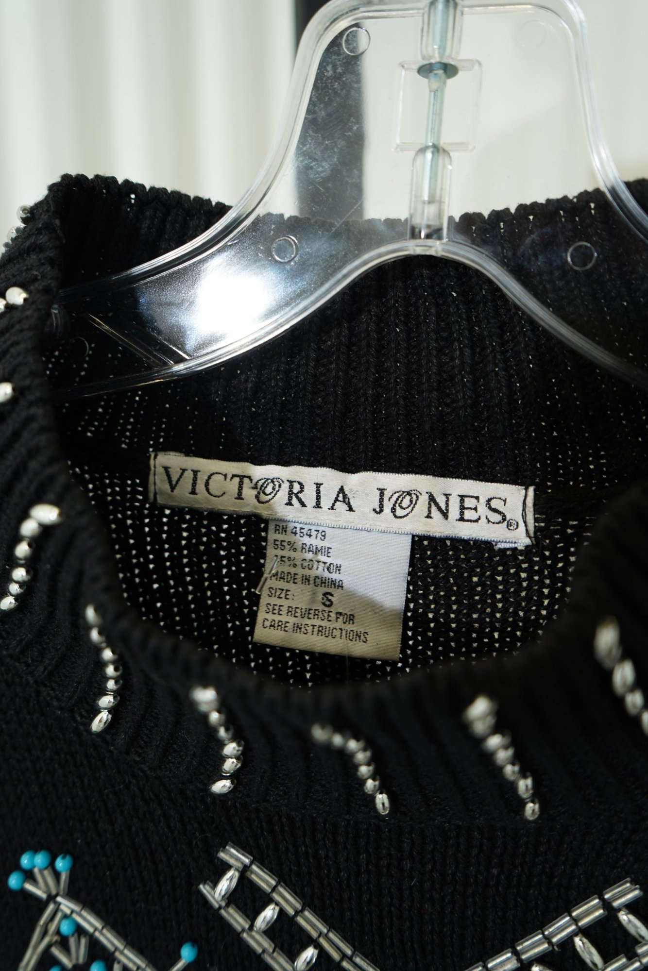 1990s Victoria Jones Southwestern Beaded Sweater, image 4