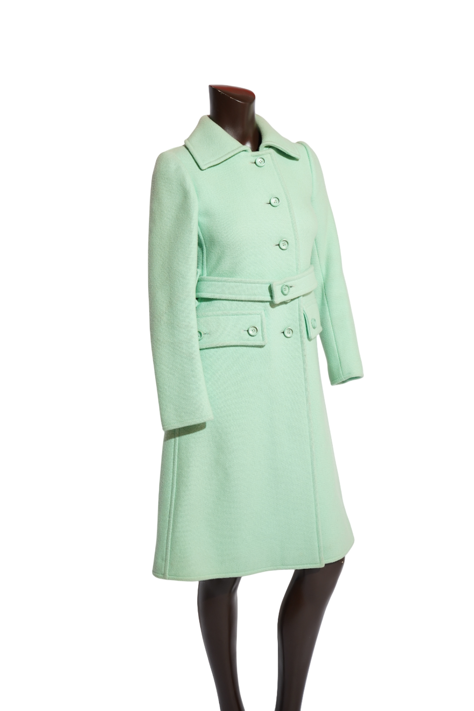Courrèges Hyperbole Paris Mint Green Wool Belted Coat — image 6