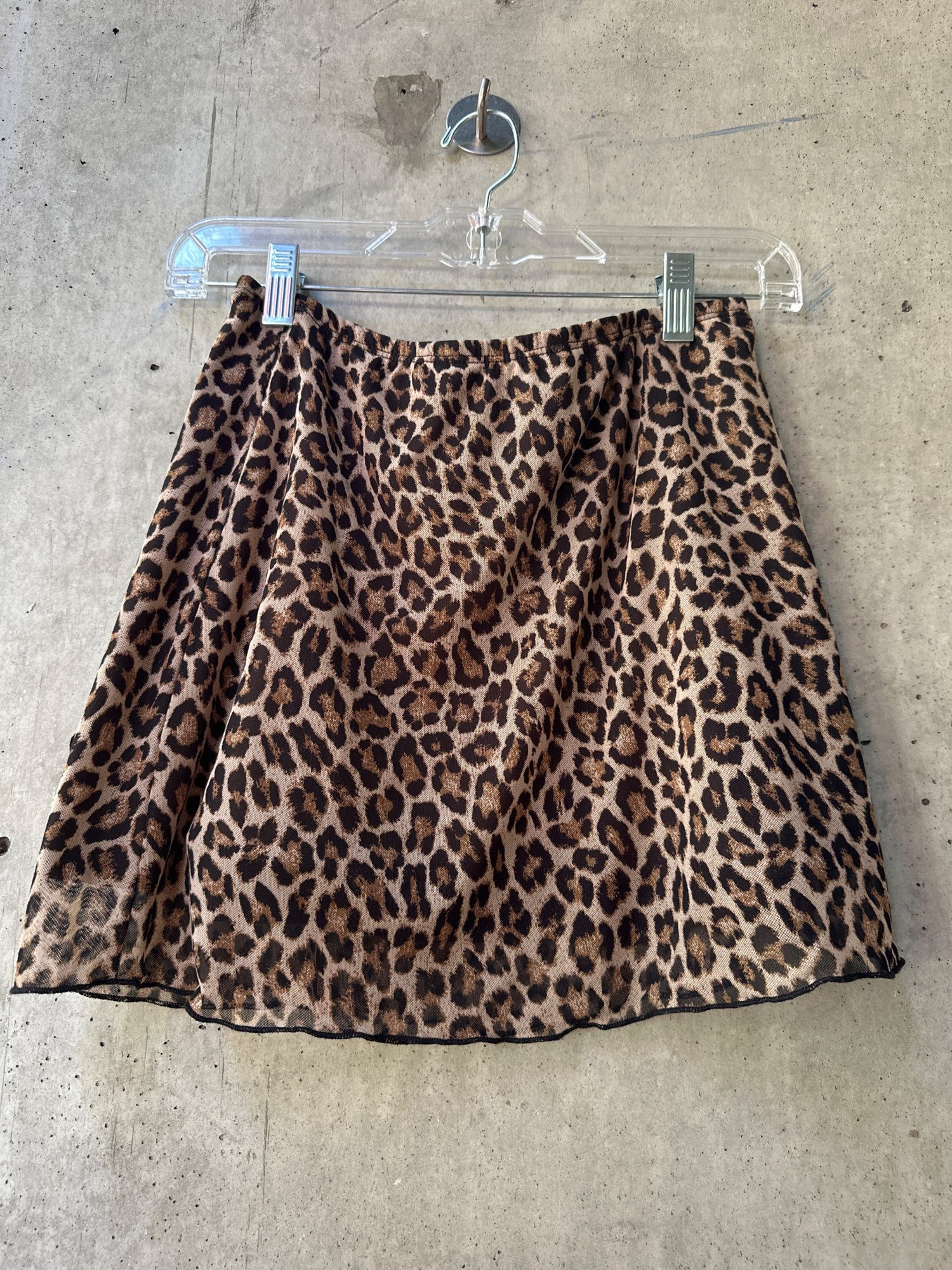 1990s-2000s See You Monday Leopard Print Mini Skirt