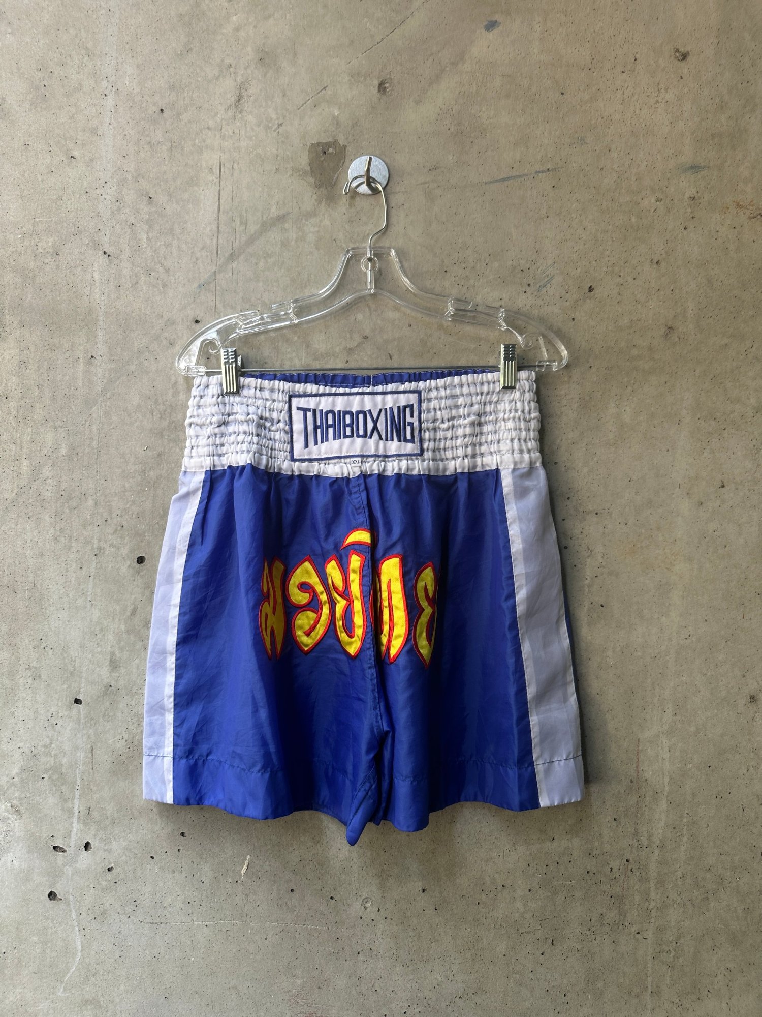 1990s-2000s Muay Thai Blue Boxing shorts, image 3