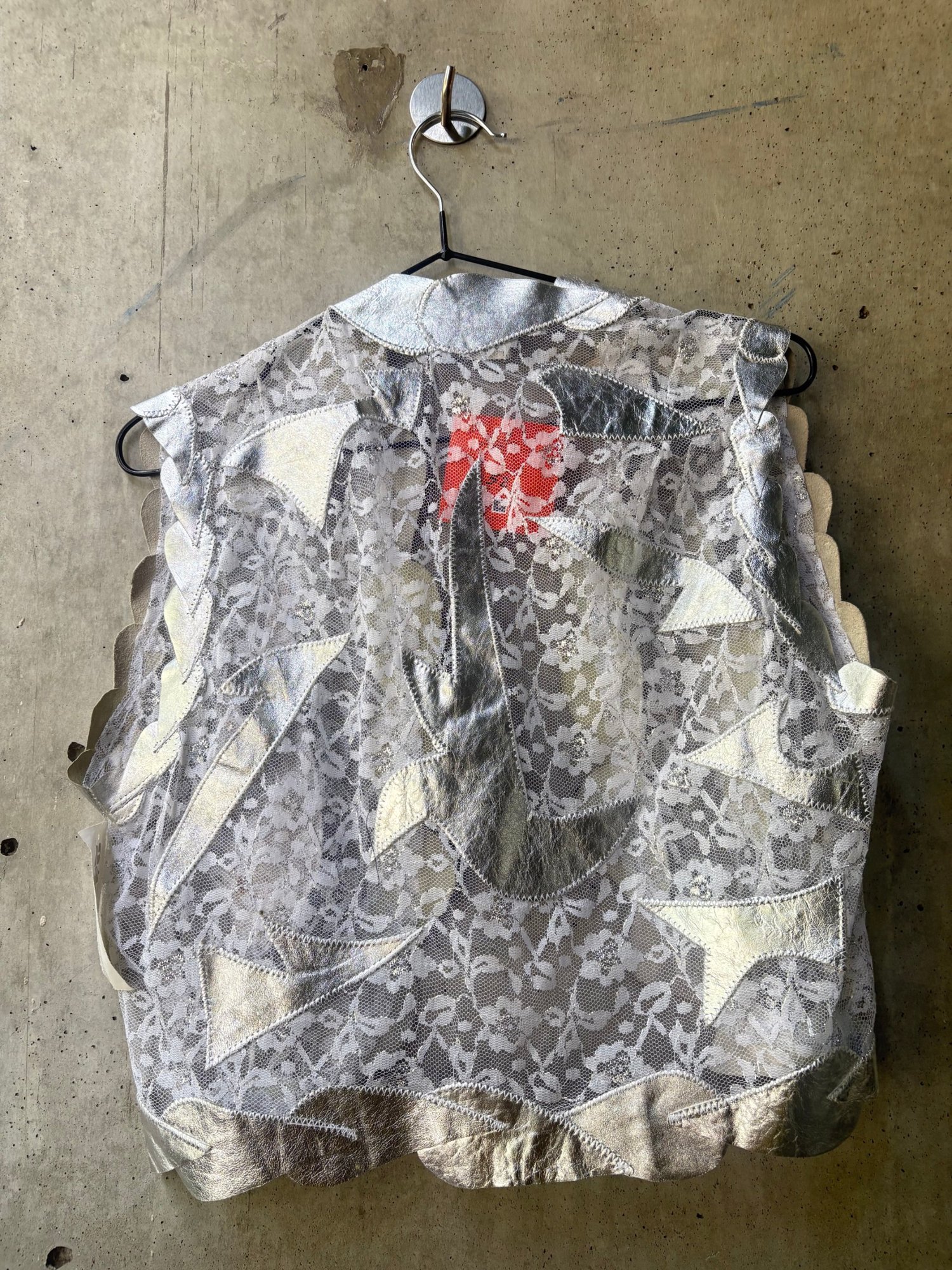 1980s Charles Hill-Roth Sheer Lace Cropped Vest, image 3