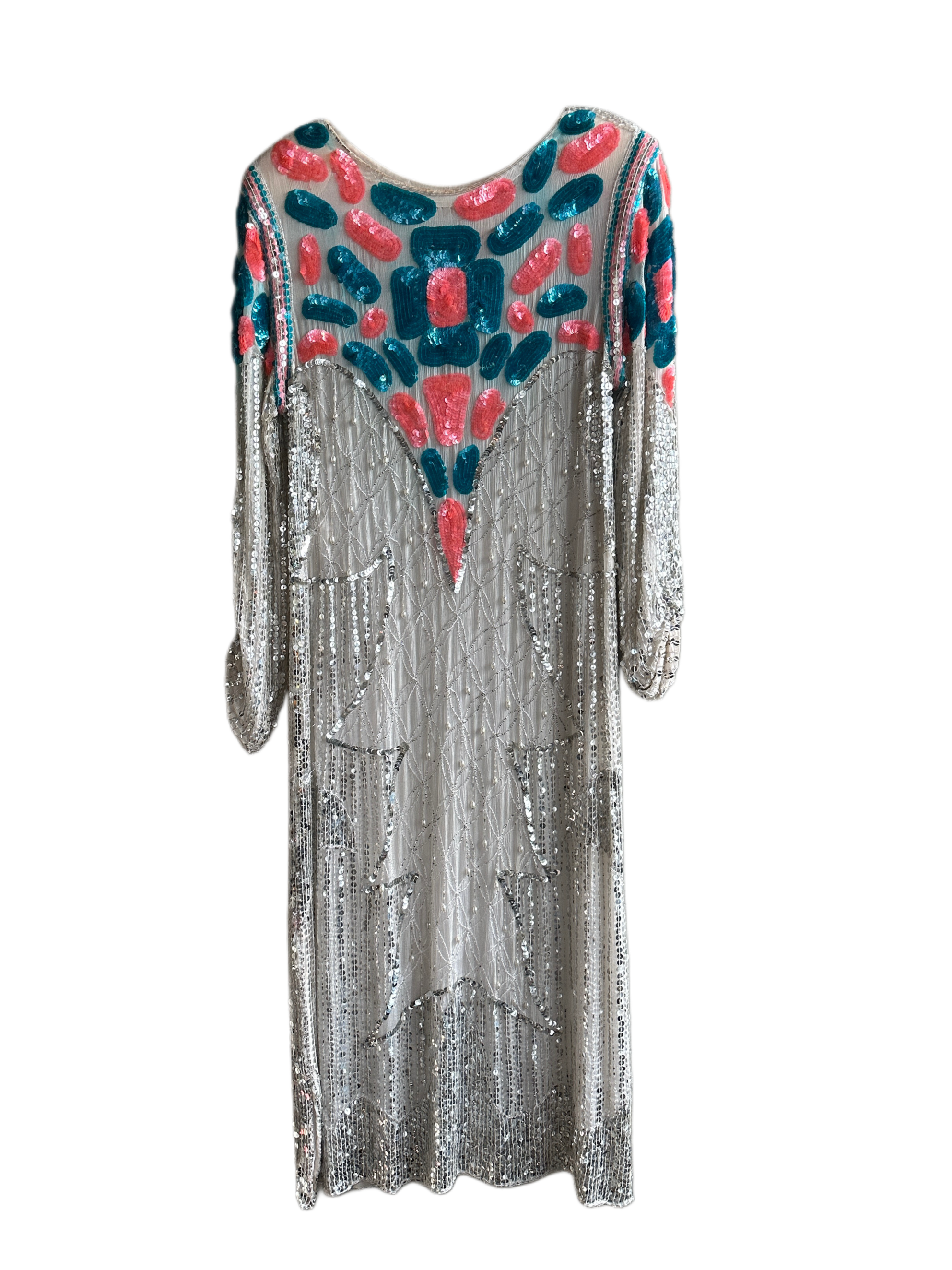 Vintage 1980s Beaded Evening Dress