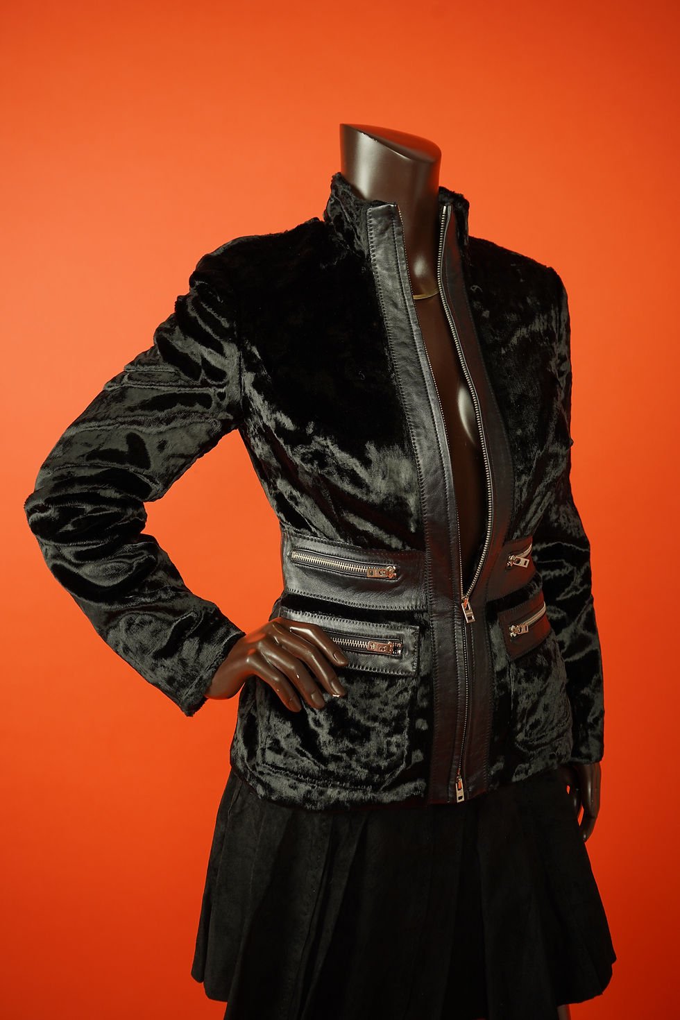 Thumbnail: BeBe Black Faux Fur Jacket