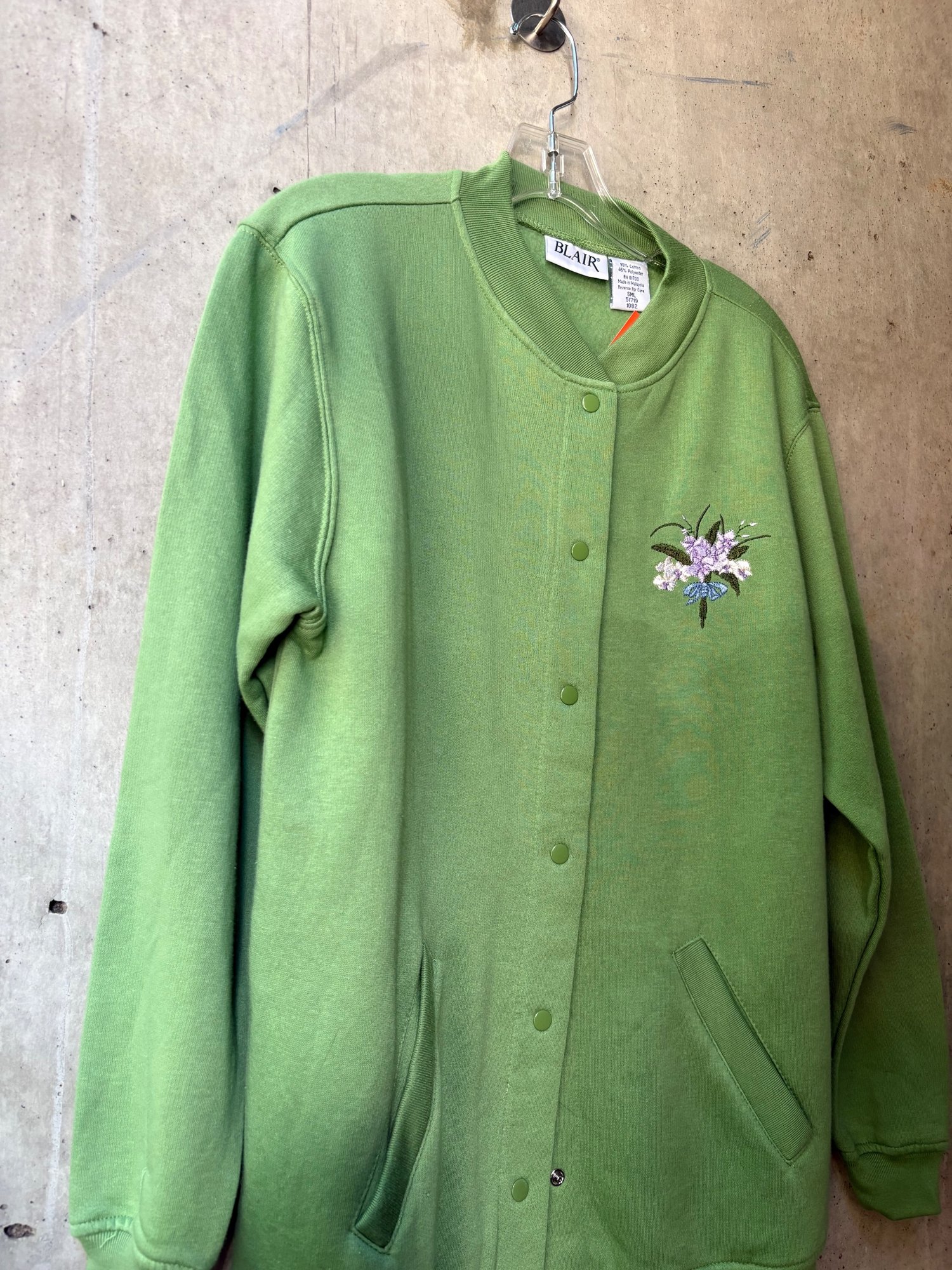 Blair 1980s Green Button up sweater, image 2