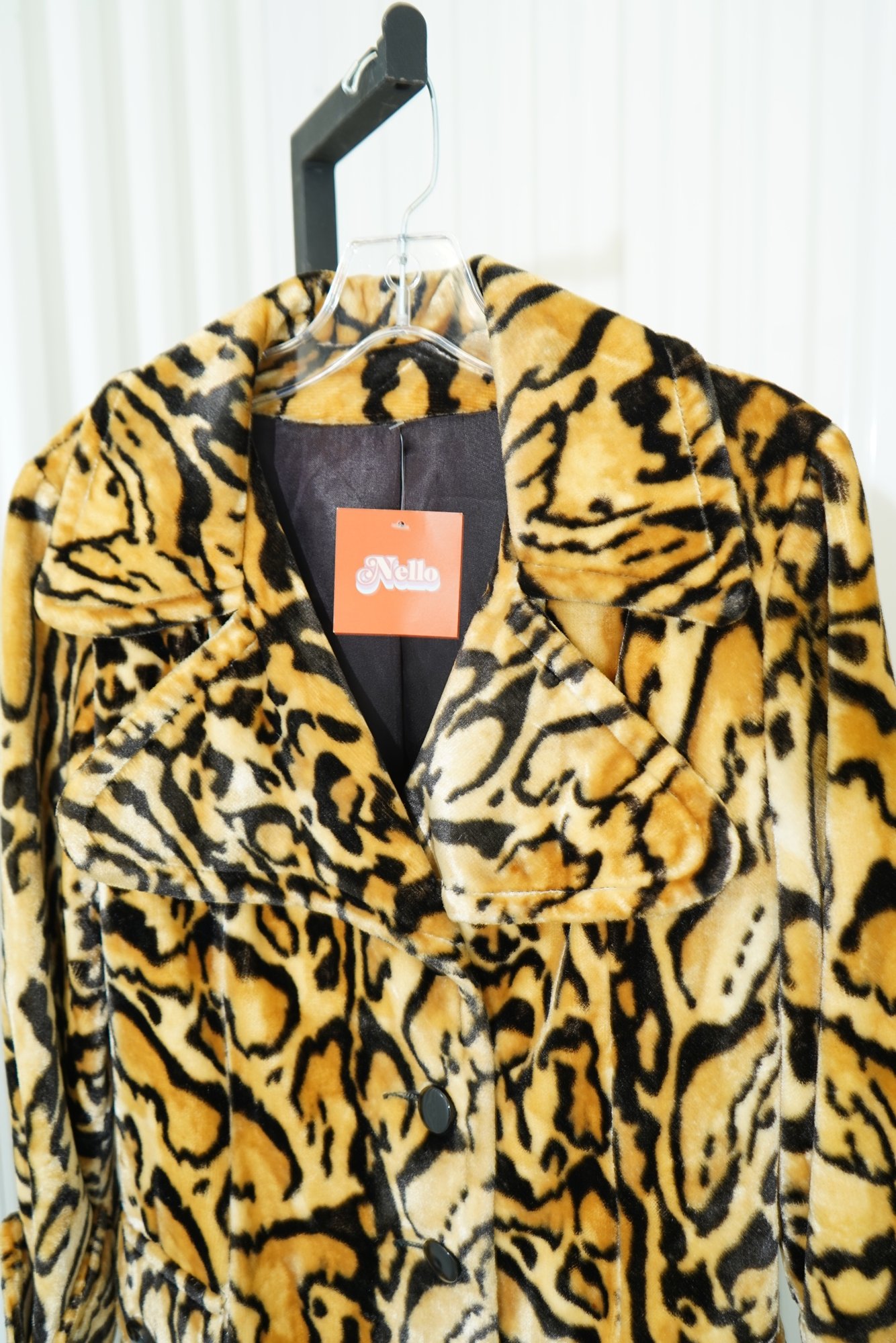 80s Tiger Print Faux Fur Coat, image 4