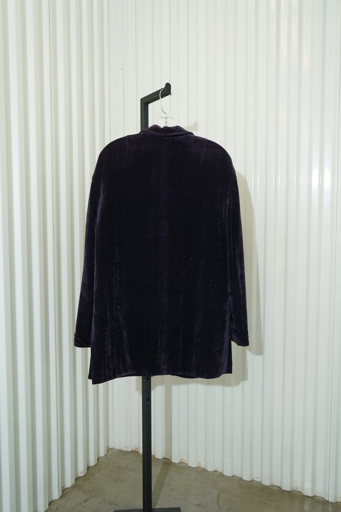 90s Shomi by Miller Shor Eggplant Plus velvet button Front-Jacket, image 5