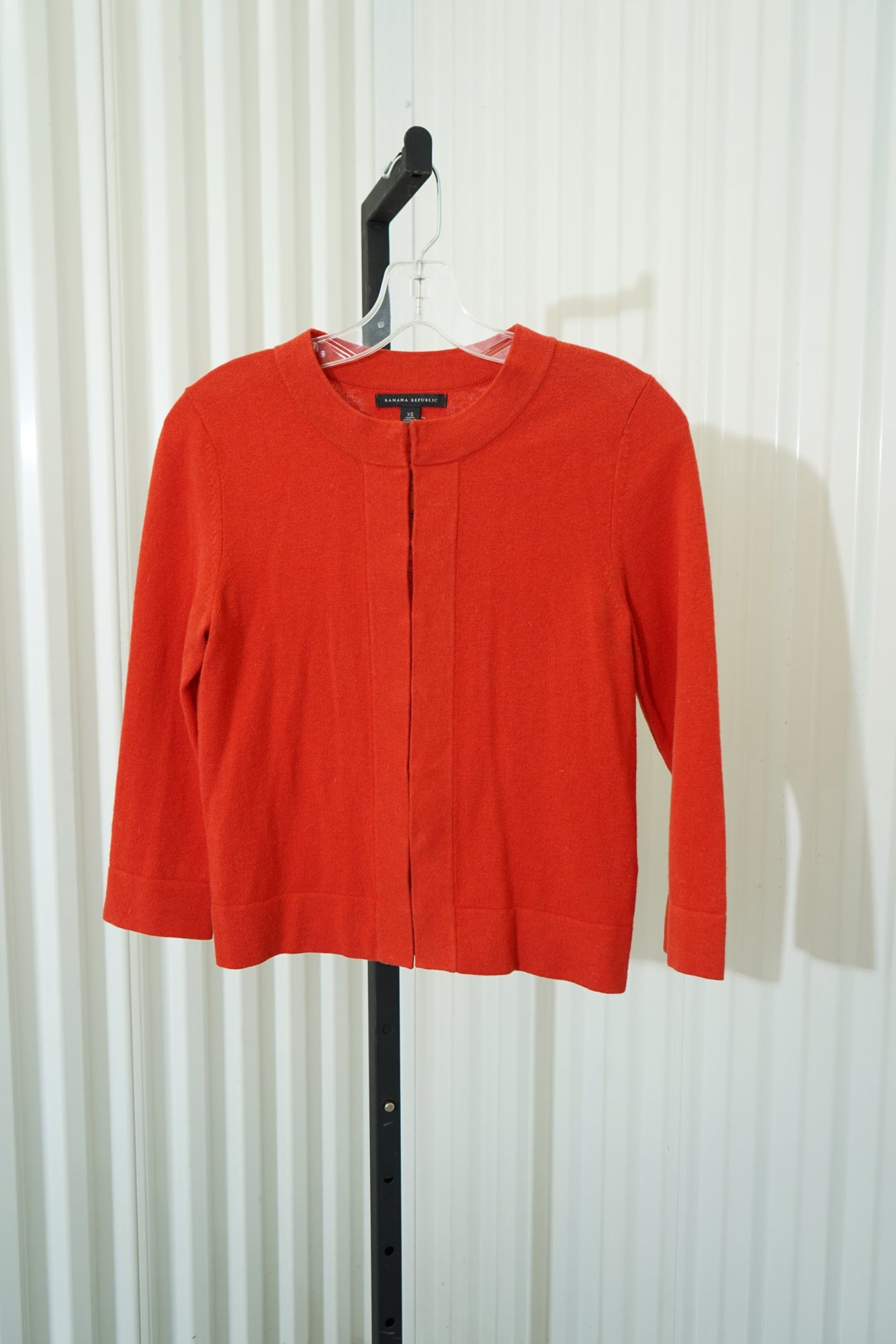 2000s-2010s Banana Republic Red Knit Cardigan Sweater, image 5