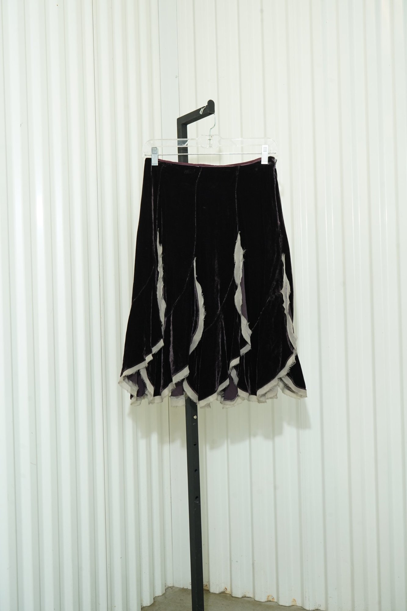 2000s-2010s odille Purple Velvet Flared Skirt, image 3